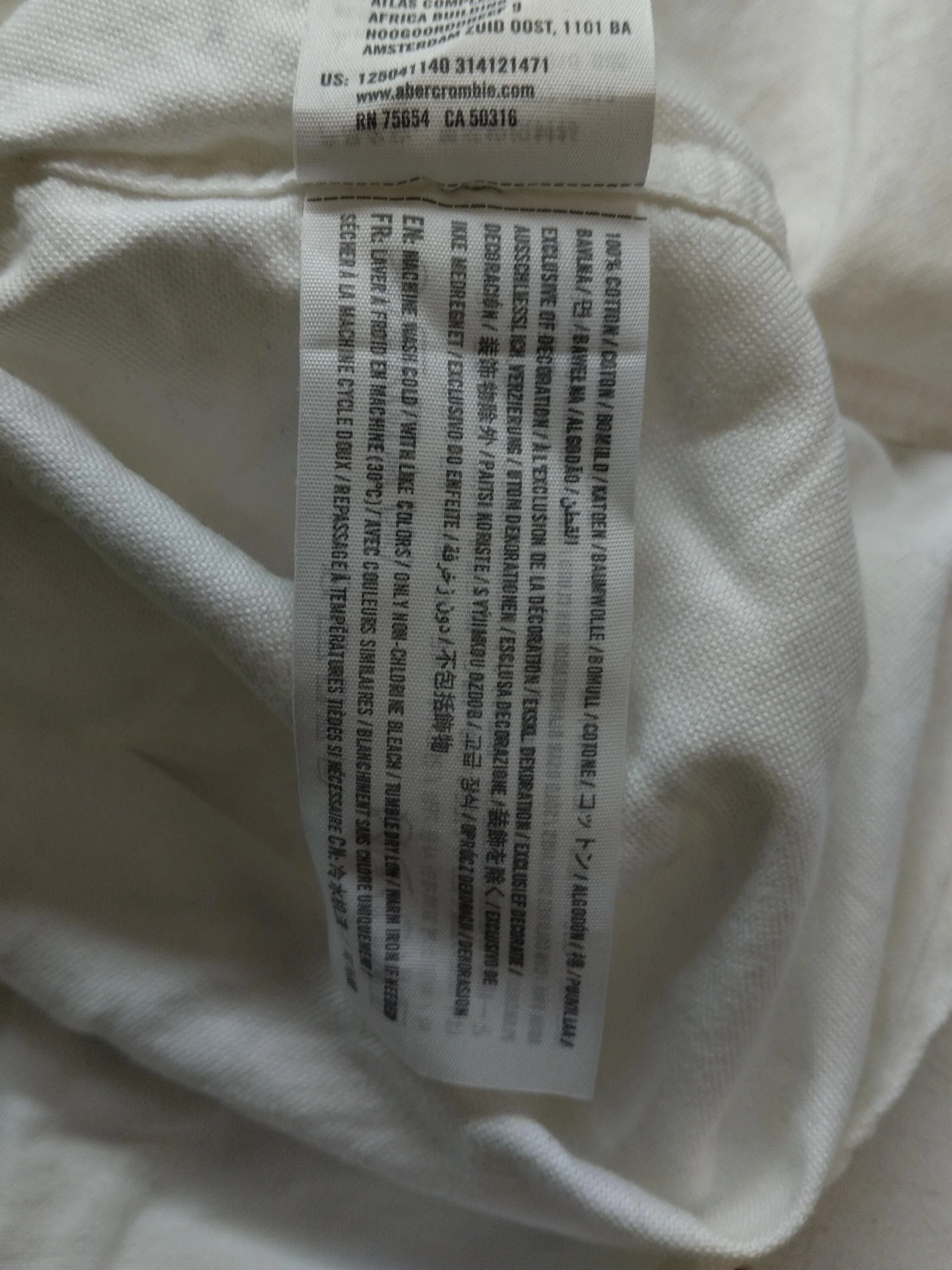 Abercrombie & Fitch Men's Shirt M White 100% Cotton Basic - Image 6
