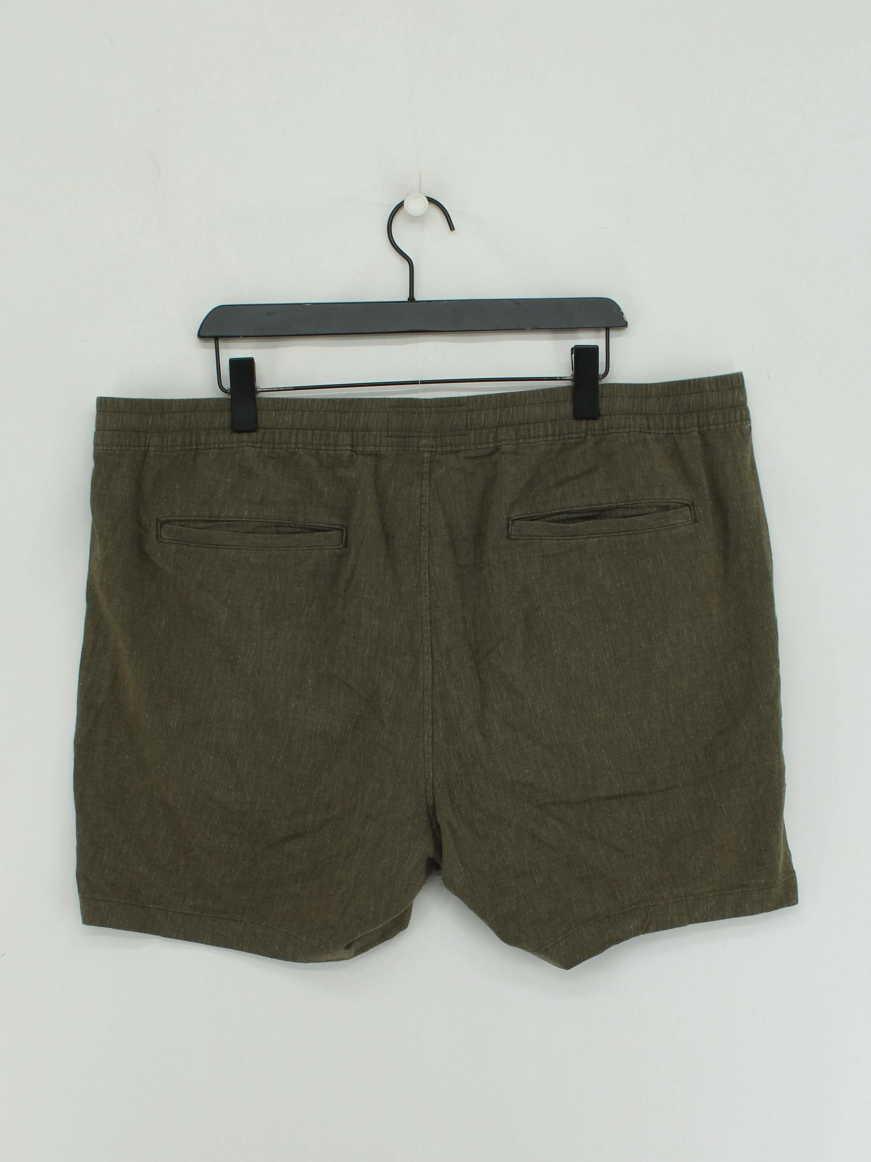 Abercrombie & Fitch Men's Shorts XXL Green Cotton with Linen, Elastane Chino - Image 2