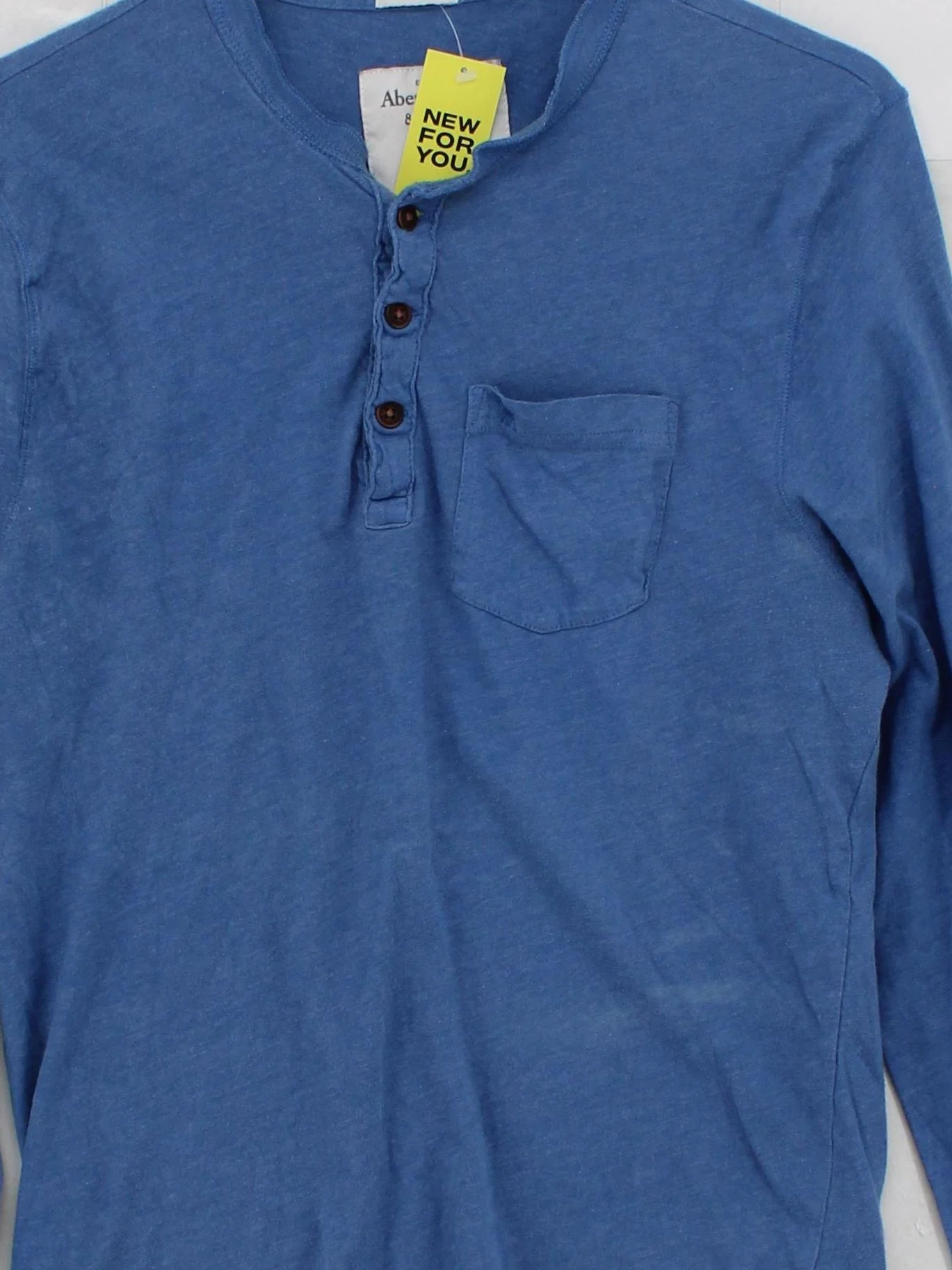 Abercrombie & Fitch Men's T-Shirt L Blue 100% Cotton Basic - Image 3