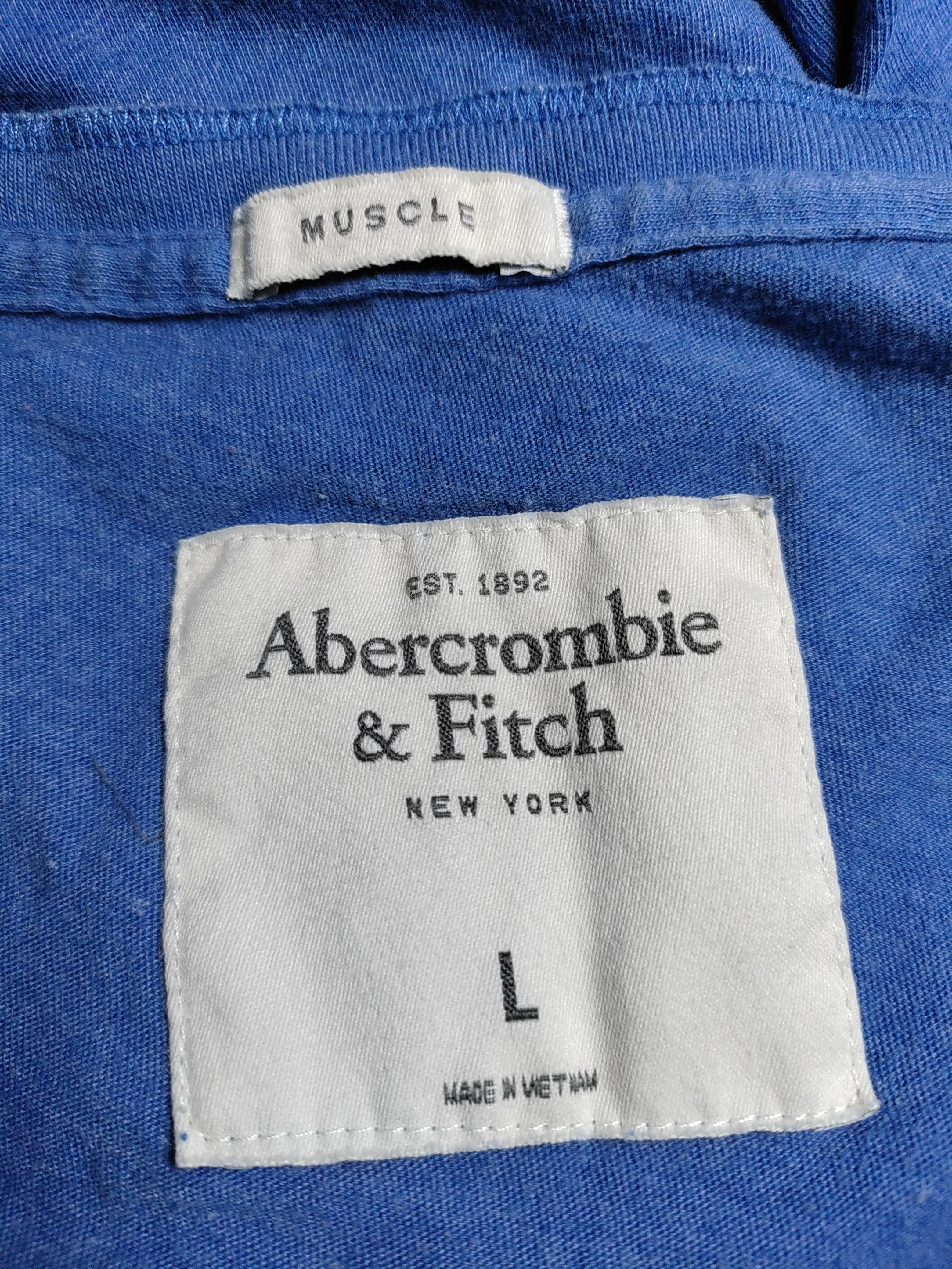 Abercrombie & Fitch Men's T-Shirt L Blue 100% Cotton Basic - Image 6