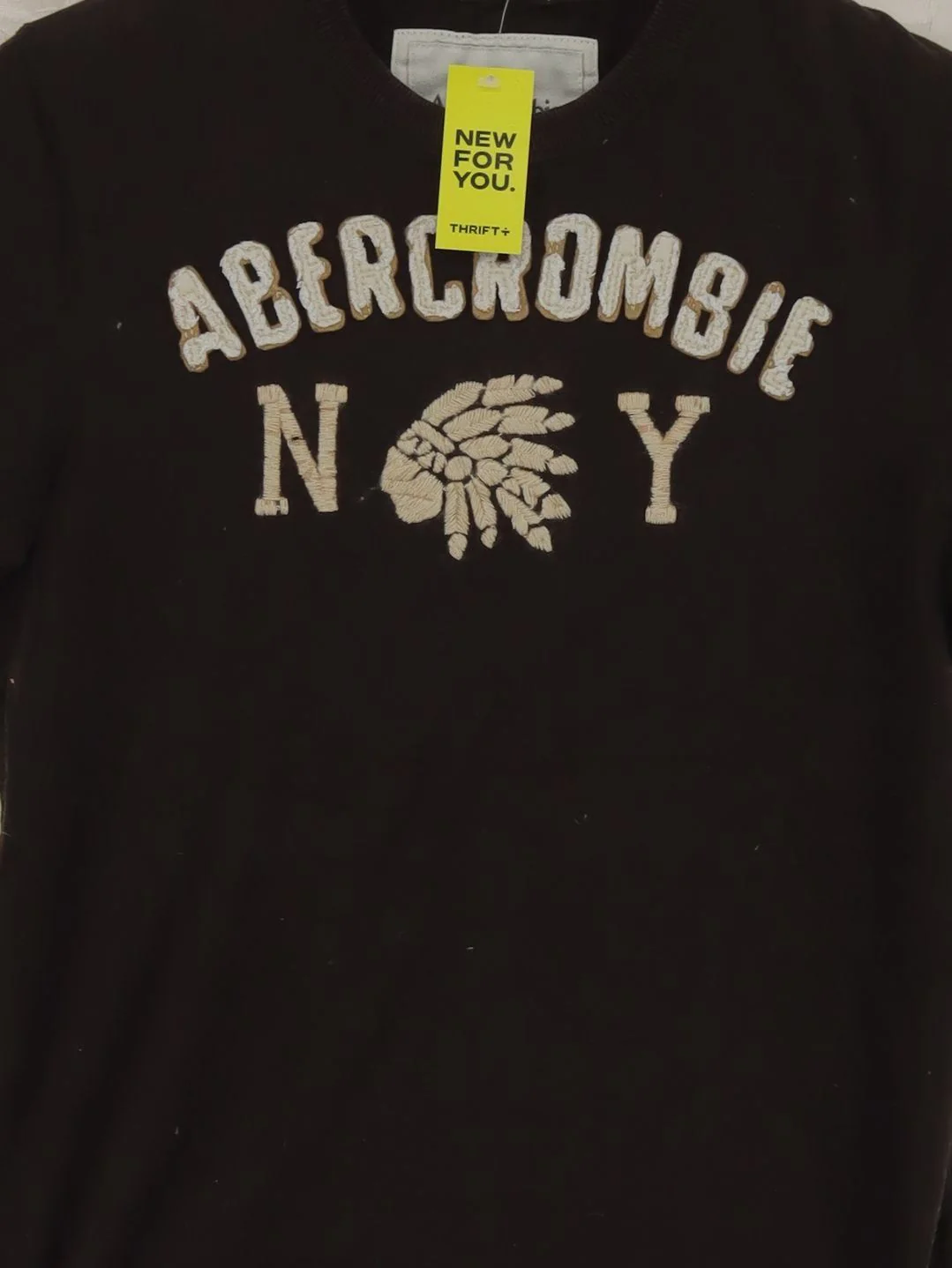 Abercrombie & Fitch Men's T-Shirt M Brown Graphic 100% Cotton Basic - Image 3