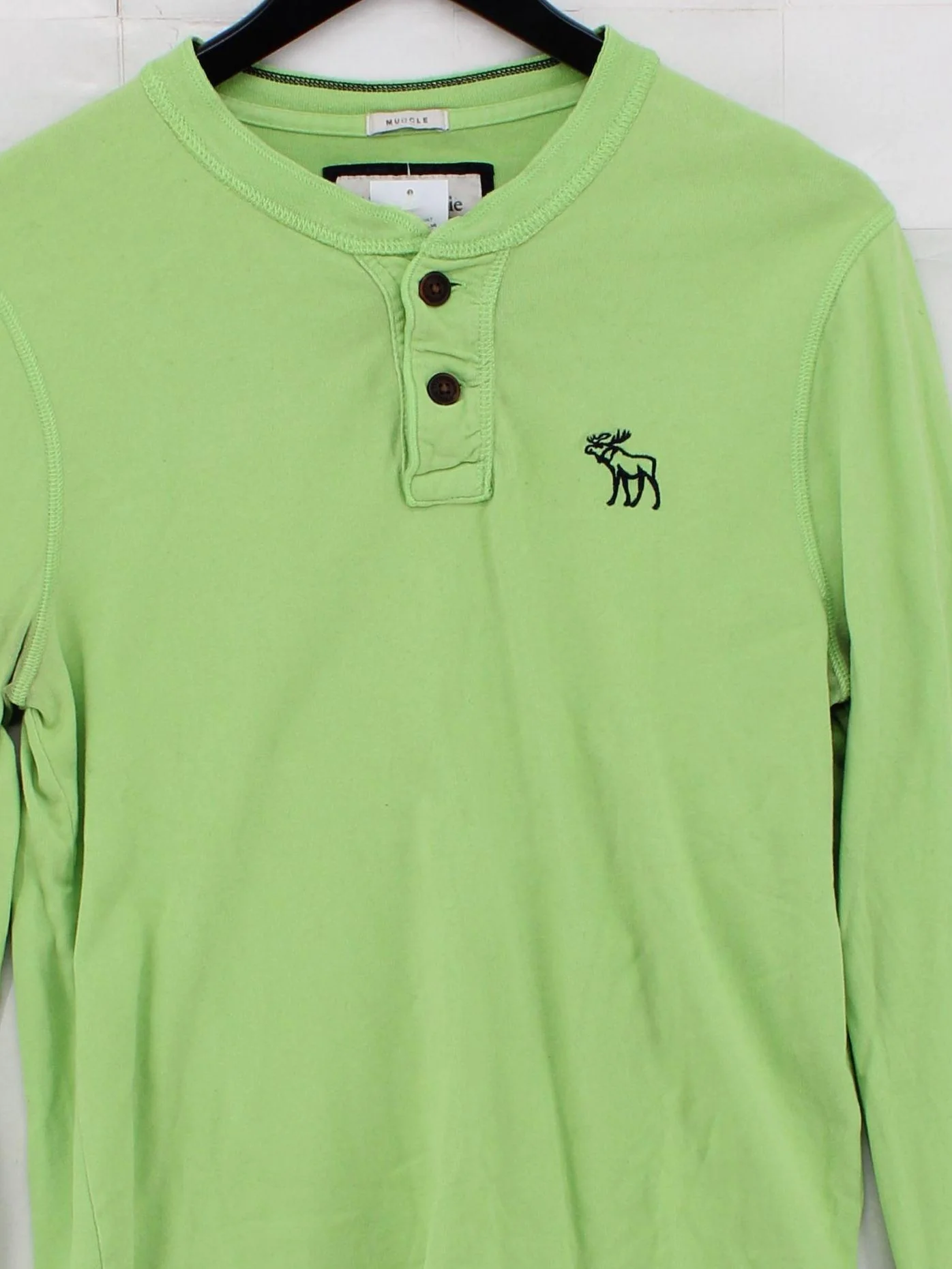 Abercrombie & Fitch Men's T-Shirt M Green 100% Cotton Basic - Image 3