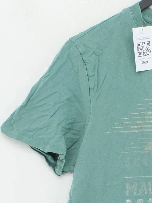 Abercrombie & Fitch Men's T-Shirt M Green Graphic 100% Cotton Basic - Image 4