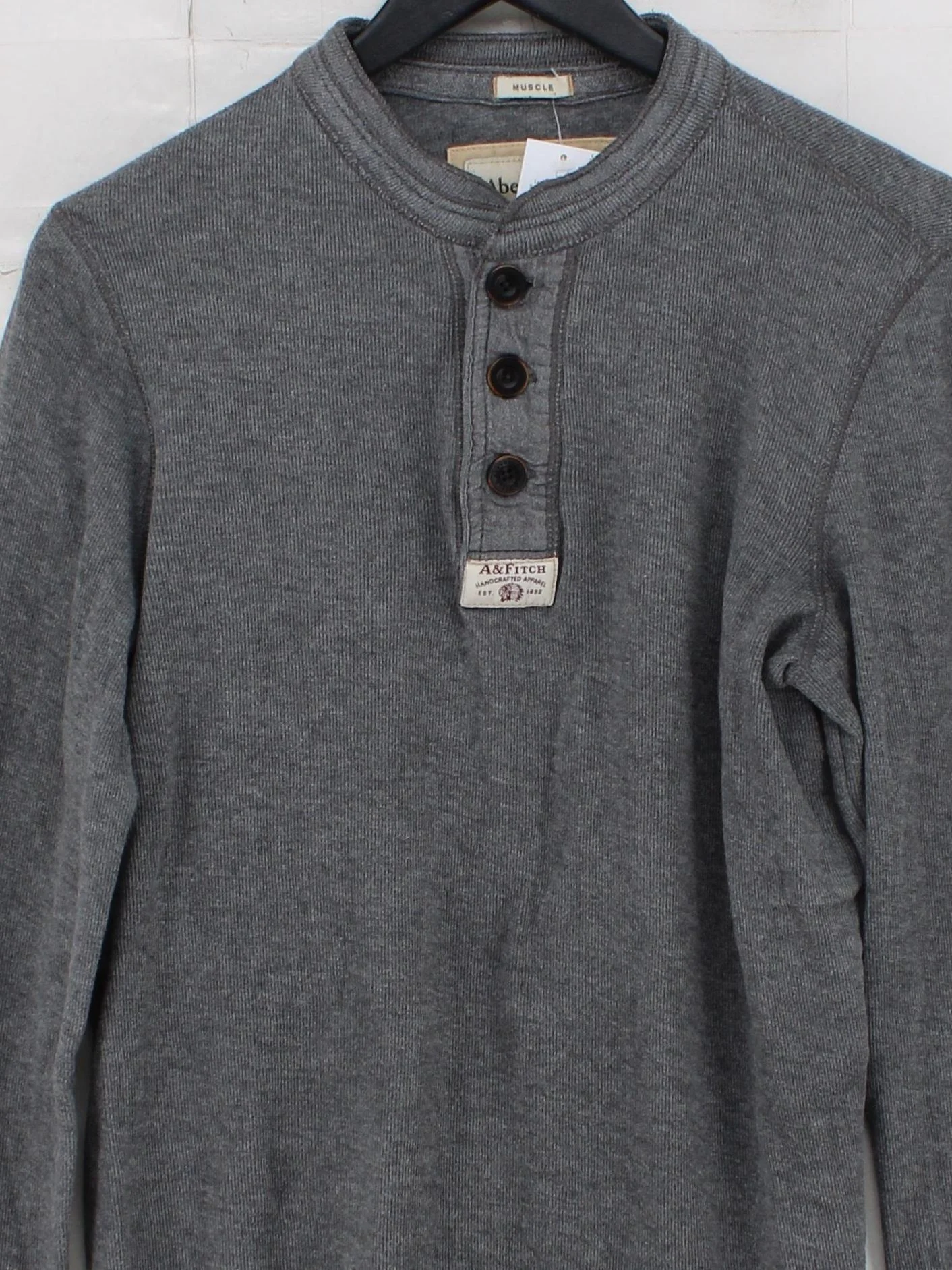 Abercrombie & Fitch Men's T-Shirt M Grey 100% Cotton Basic - Image 3