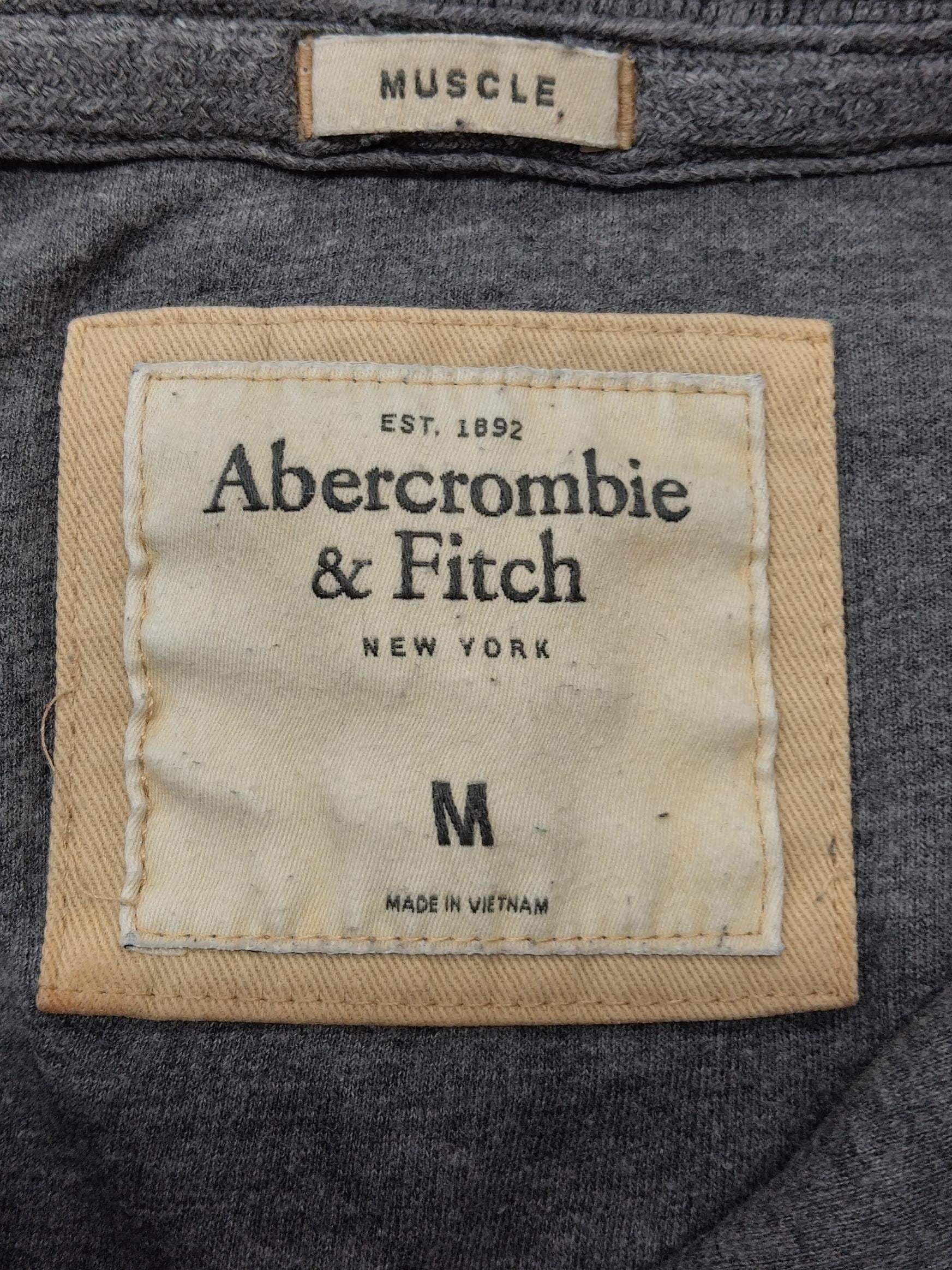 Abercrombie & Fitch Men's T-Shirt M Grey 100% Cotton Basic - Image 5