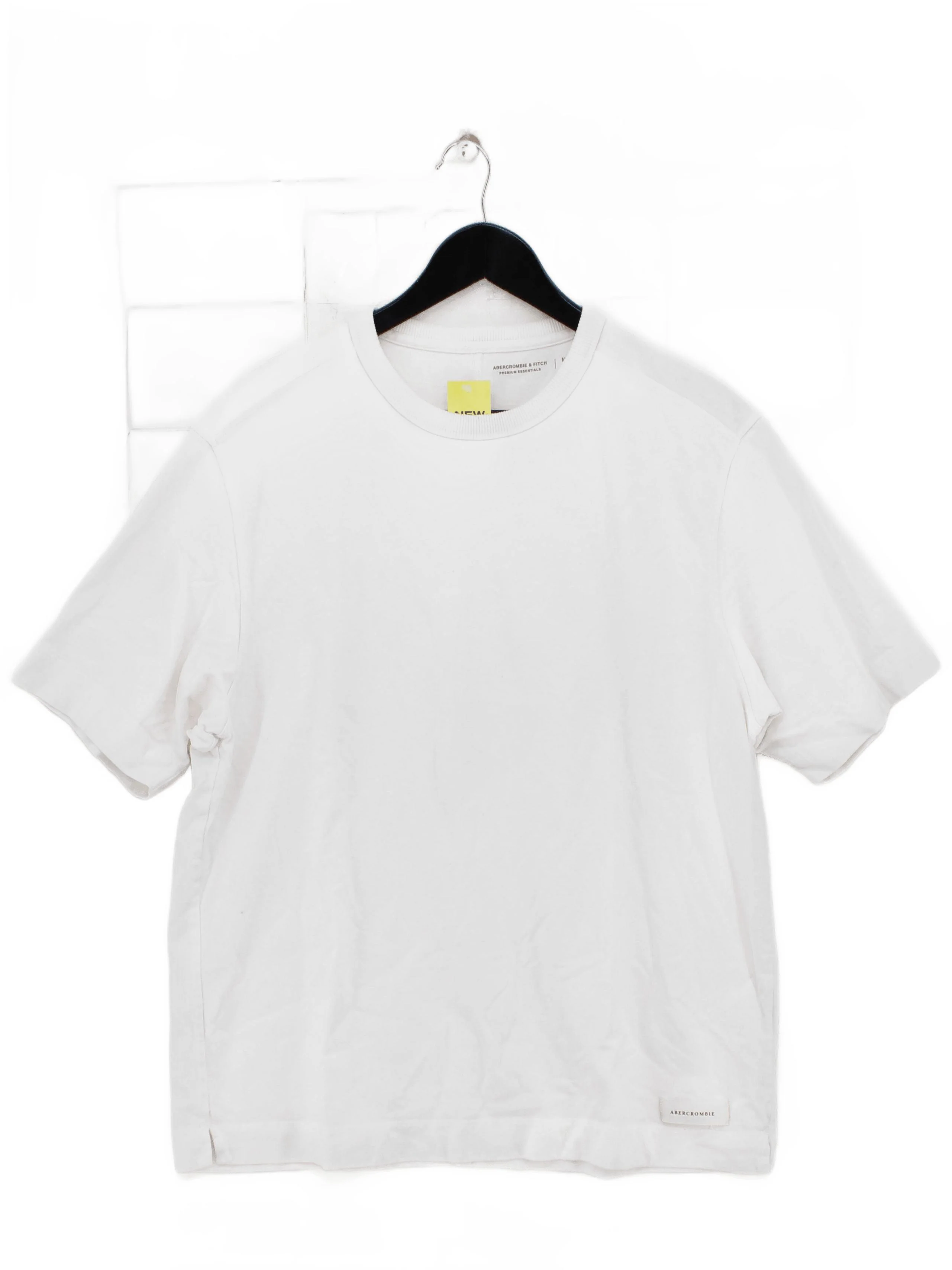 Abercrombie & Fitch Men's T-Shirt M White 100% Cotton Basic