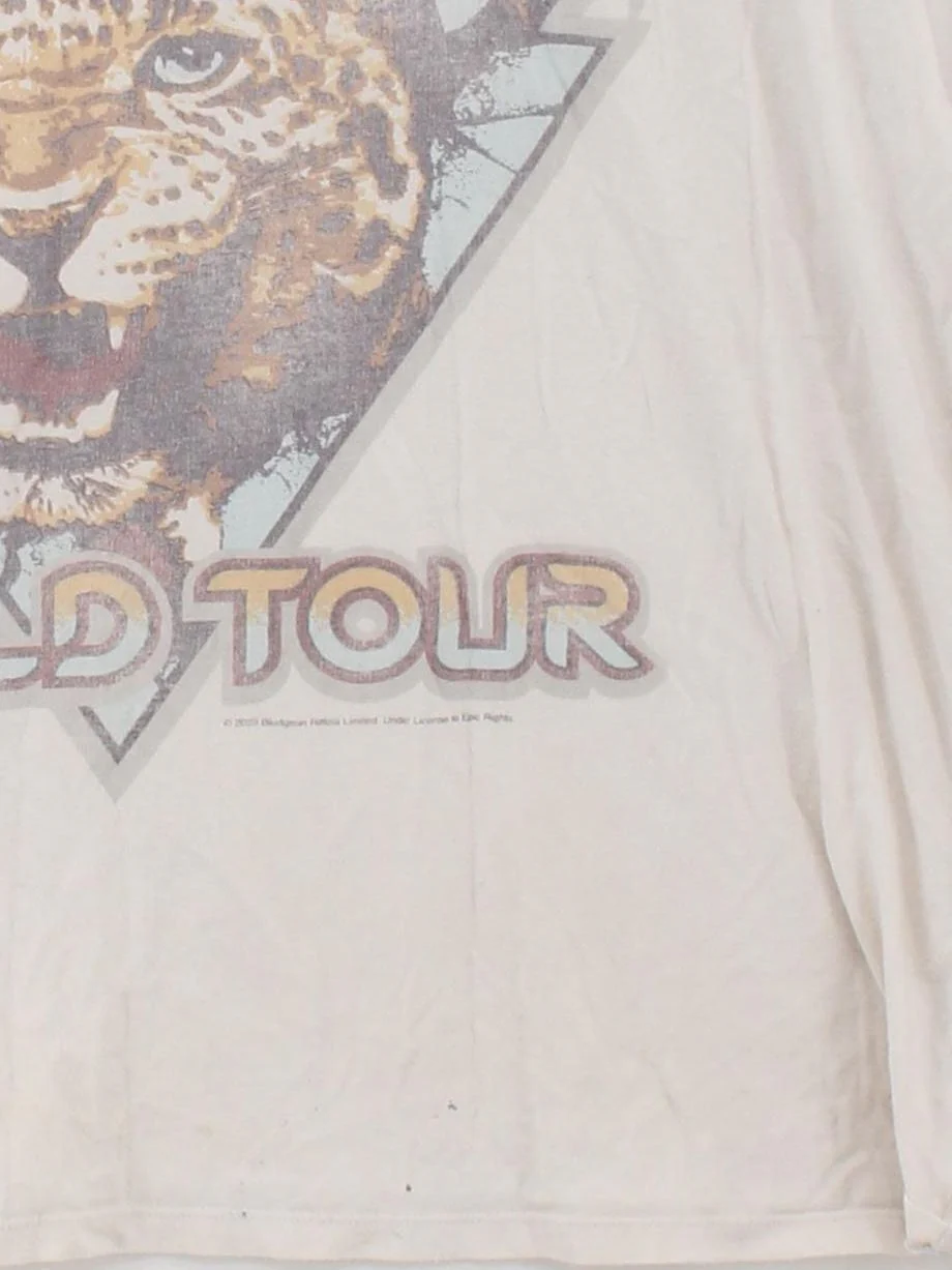 Abercrombie & Fitch Men's T-Shirt XL Cream Graphic 100% Cotton Basic - Image 4