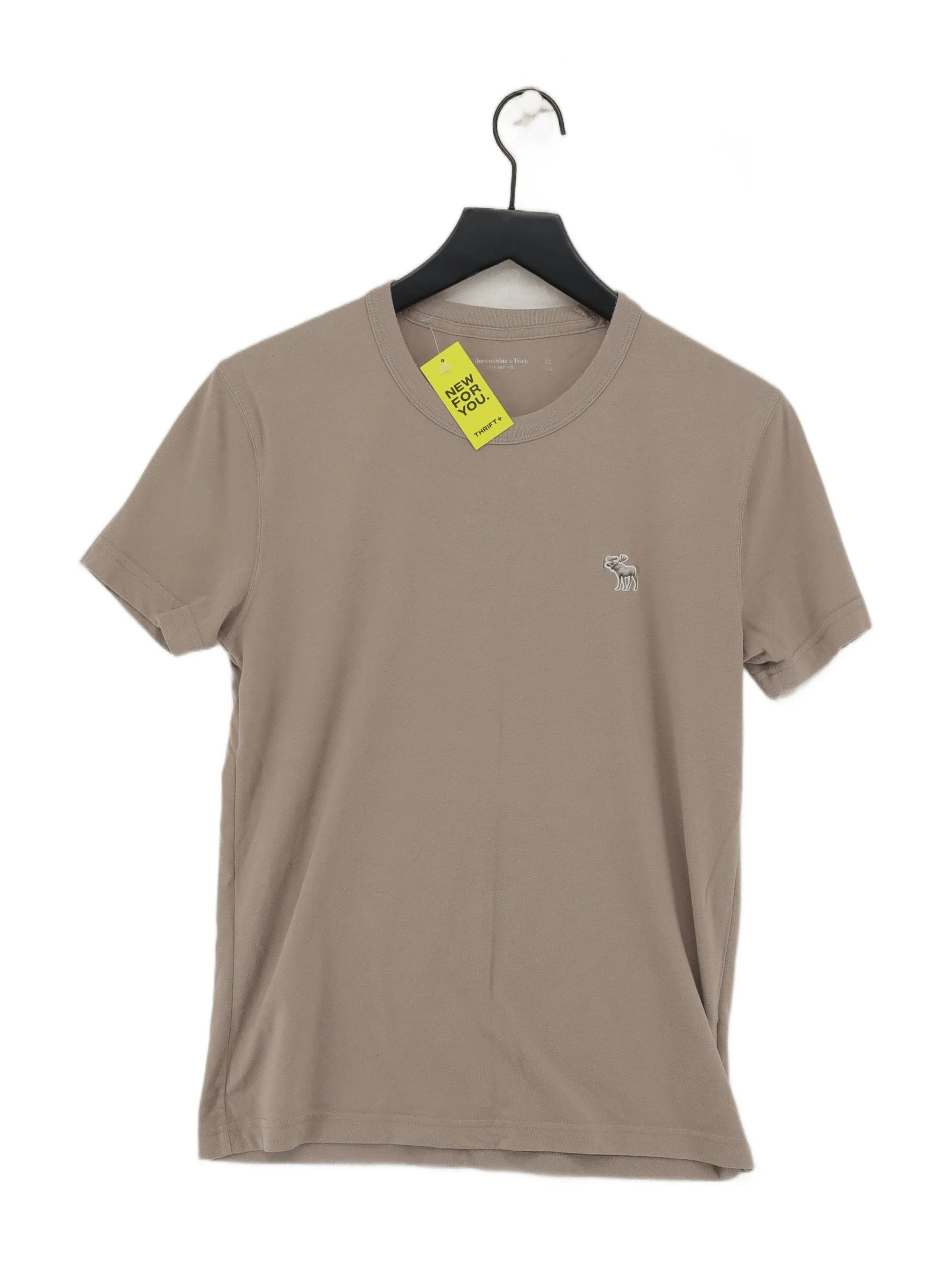 Abercrombie & Fitch Men's T-Shirt XS Tan Cotton with Polyester Basic