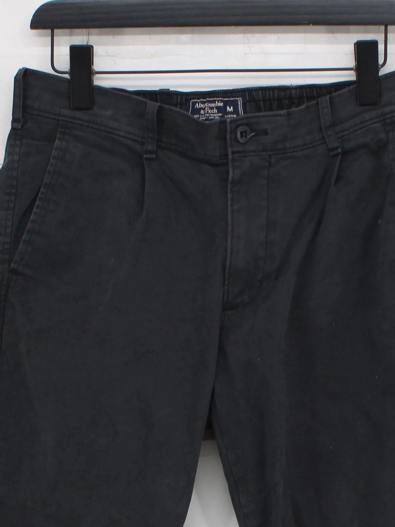 Abercrombie & Fitch Men's Trousers M Black Cotton with Elastane Tapered Chino - Image 3