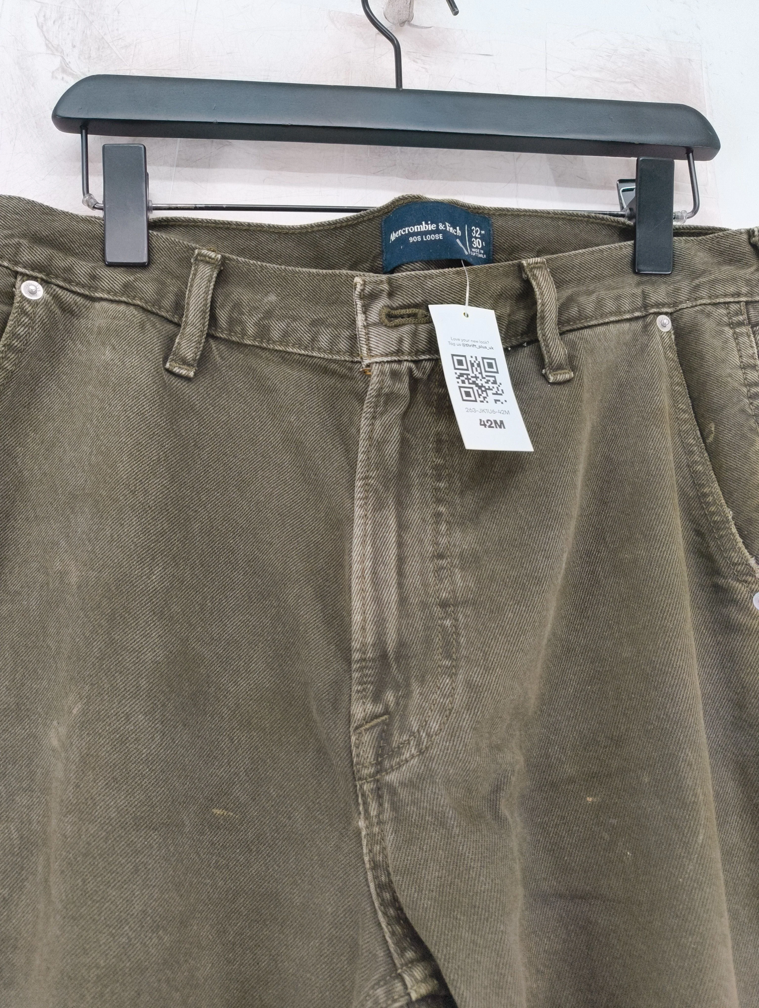 Abercrombie & Fitch Men's Trousers M Green 100% Cotton Straight Chino - Image 5