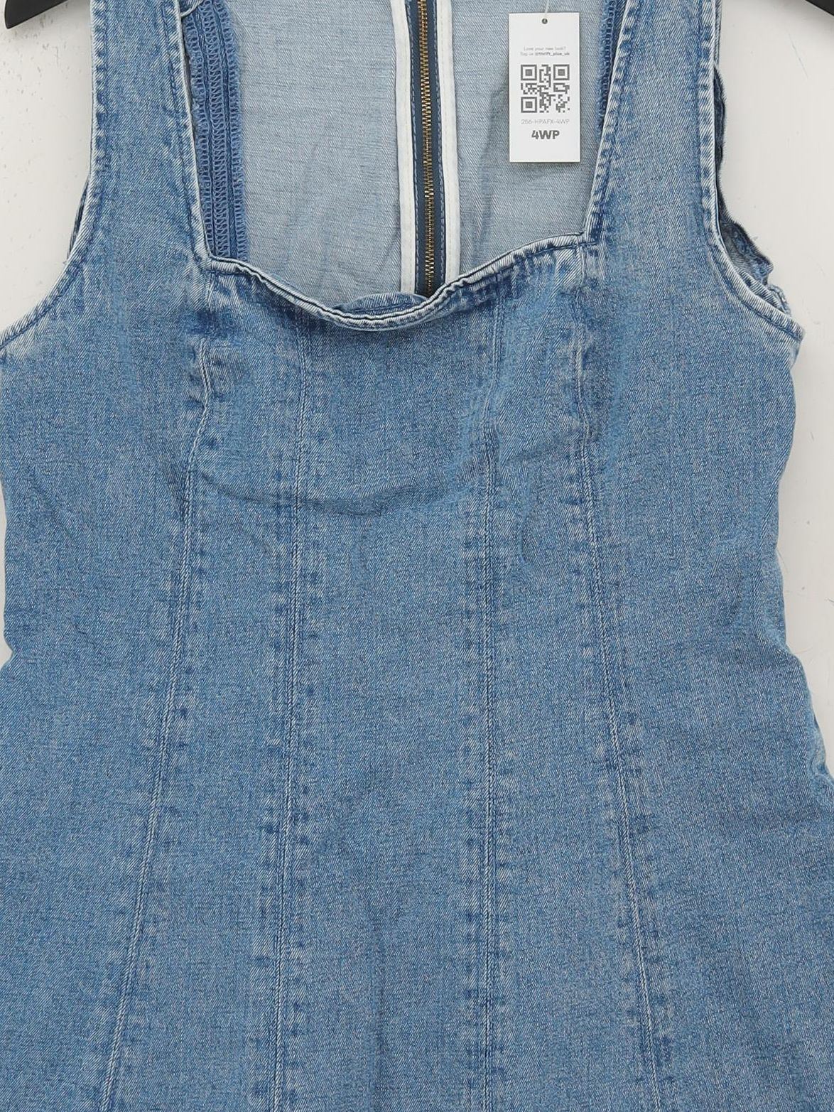 Abercrombie & Fitch Skater Mini Dress M in Blue - Image 3