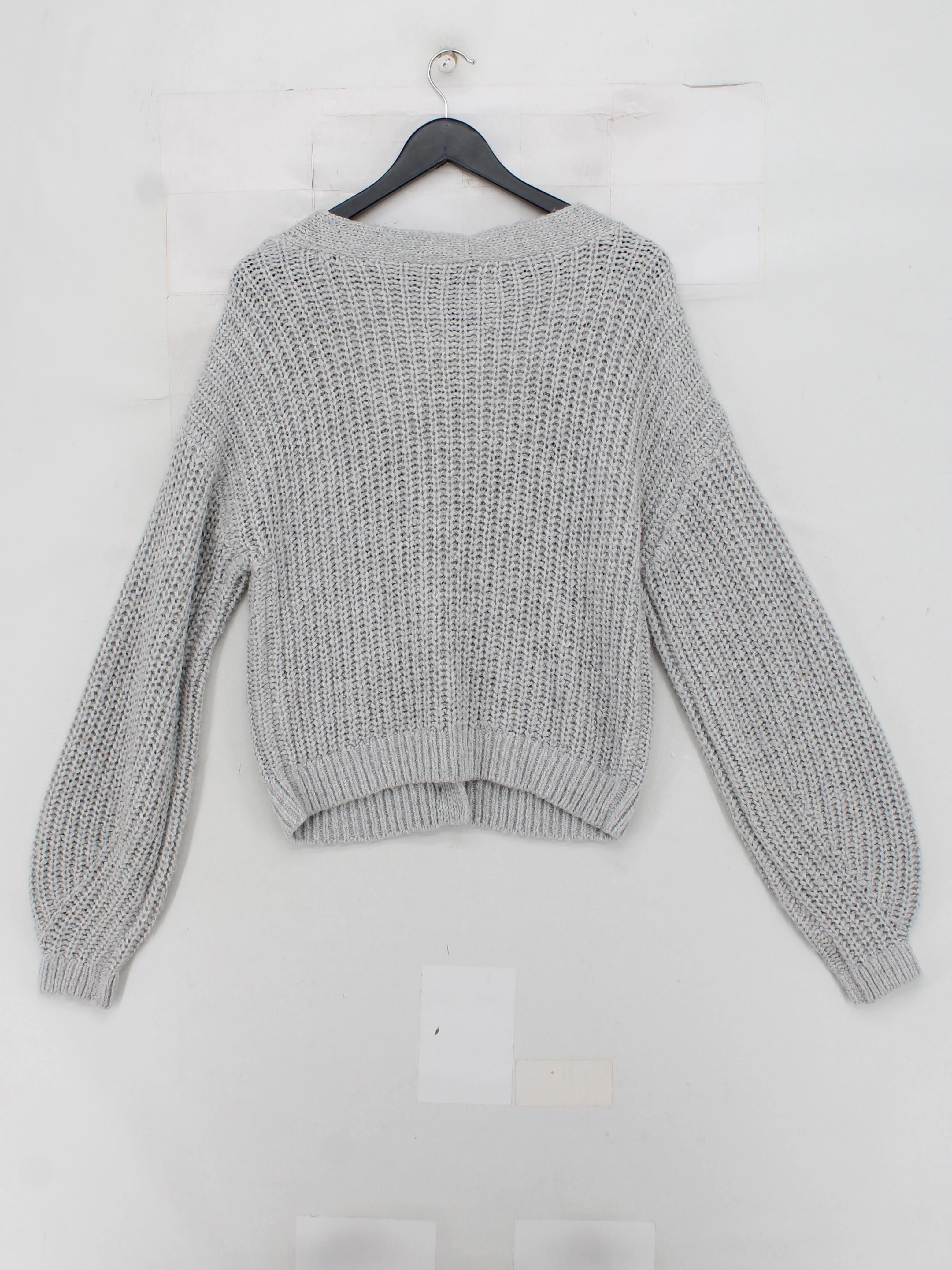 Abercrombie & Fitch Women's Cardigan M Grey 100% Other V-Neck Cardigan - Image 2