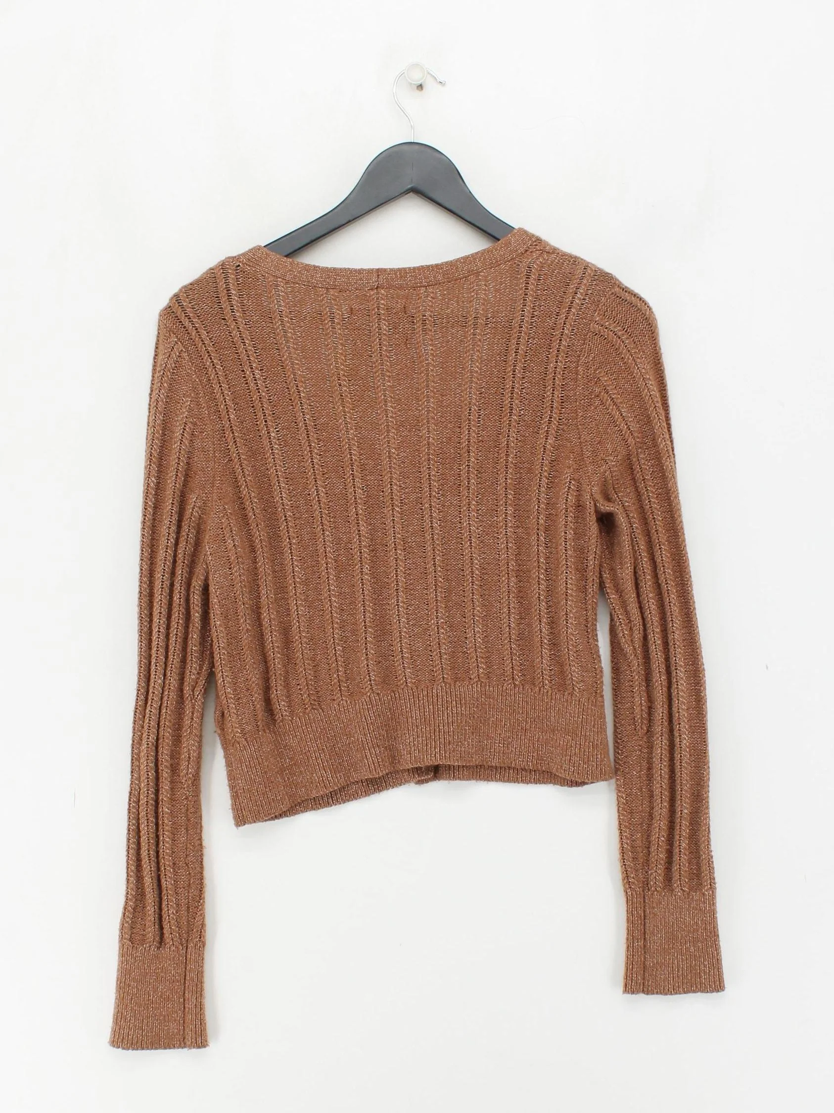 Abercrombie & Fitch Women's Cardigan S Brown Cotton - Image 2