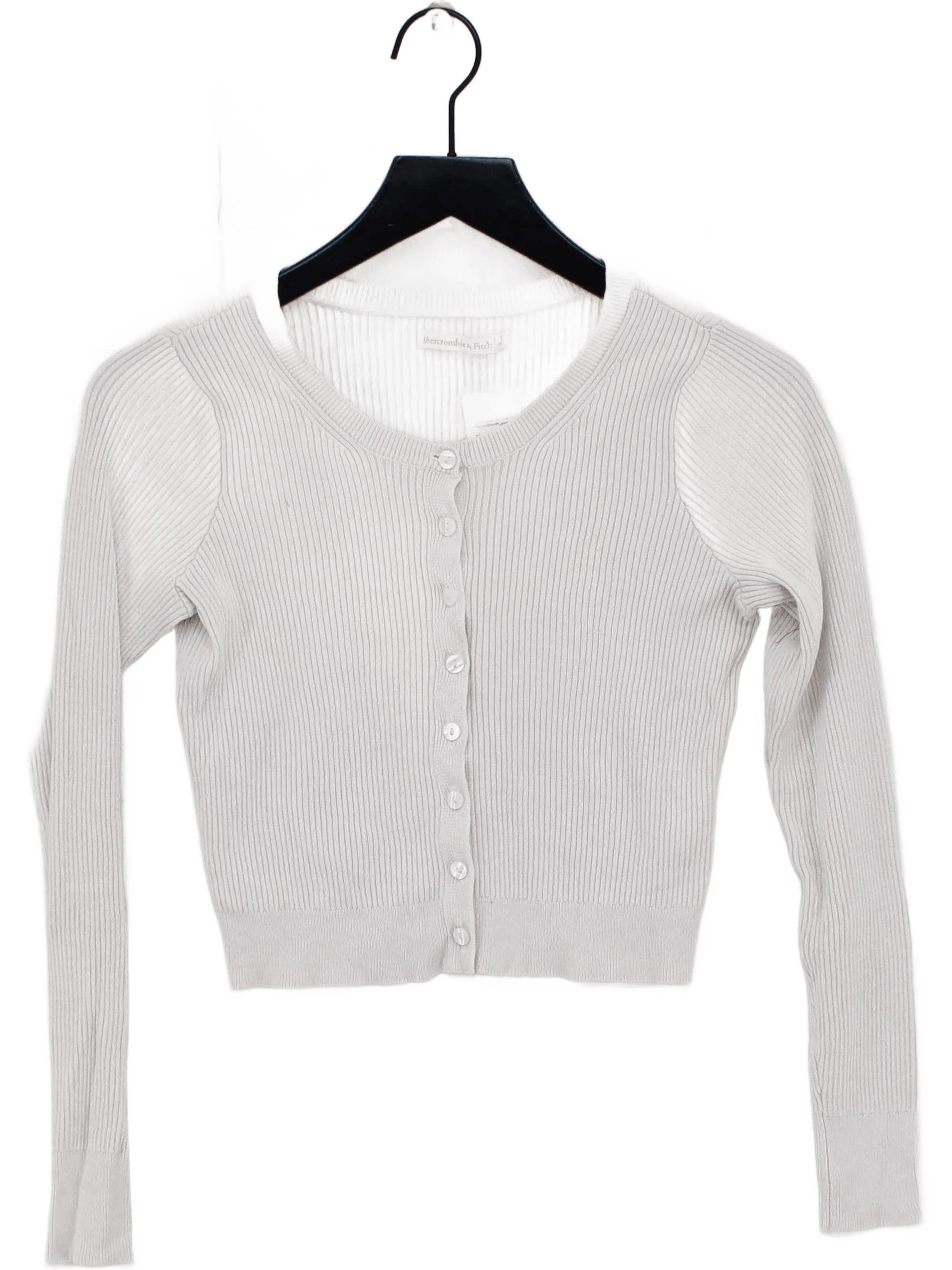 Abercrombie & Fitch Women's Cardigan S Cream 100% Other Round Neck Cardigan