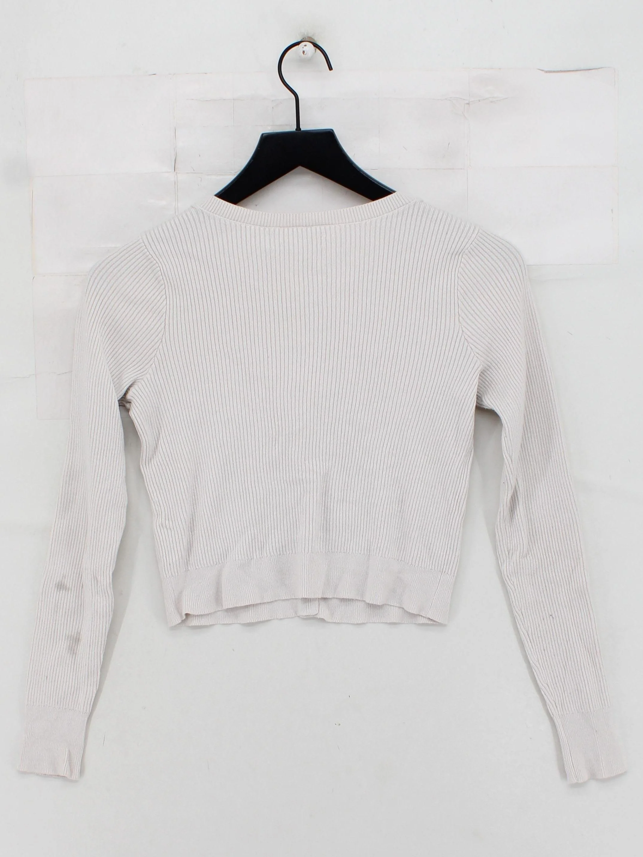 Abercrombie & Fitch Women's Cardigan S Cream 100% Other Round Neck Cardigan - Image 2