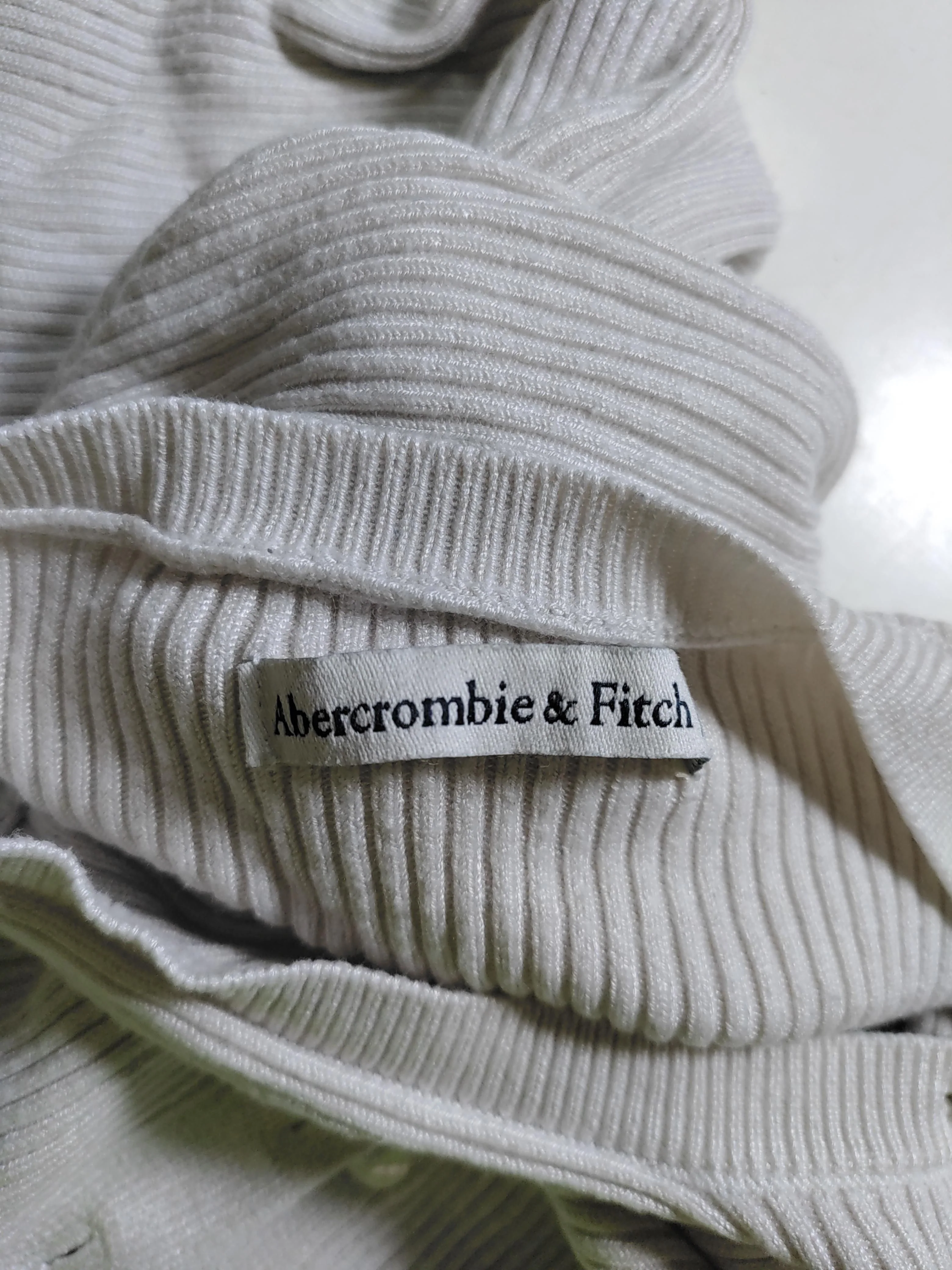 Abercrombie & Fitch Women's Cardigan S Cream 100% Other Round Neck Cardigan - Image 5