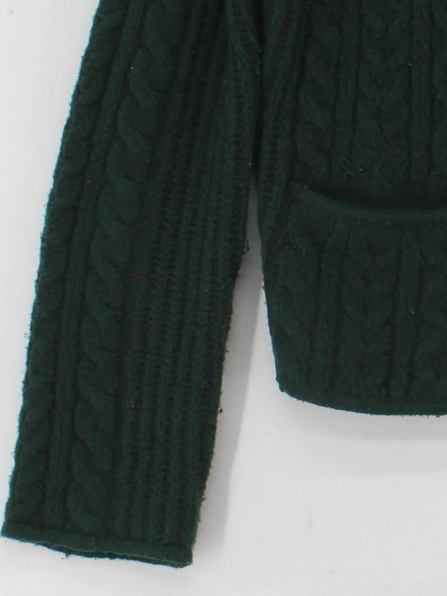 Abercrombie & Fitch Women's Cardigan XS Green Polyester - Image 4