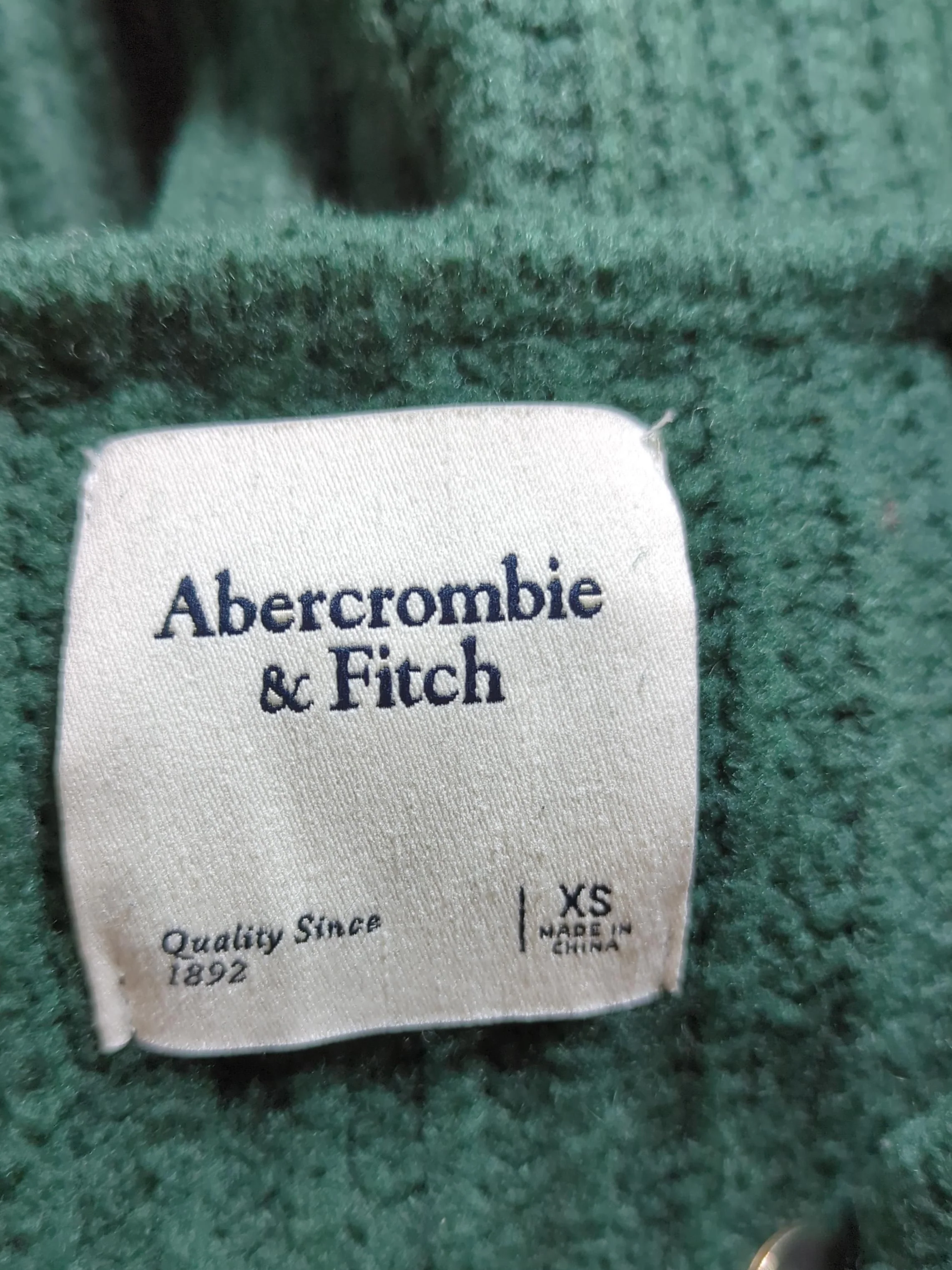 Abercrombie & Fitch Women's Cardigan XS Green Polyester - Image 6