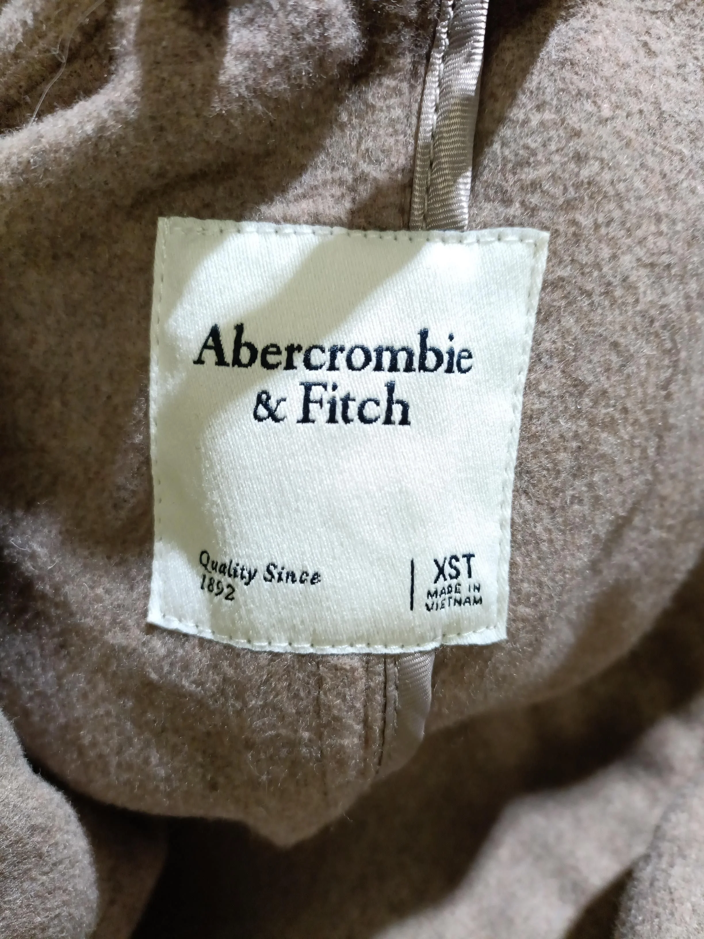 Abercrombie & Fitch Women's Coat XS Brown Wool - Image 5