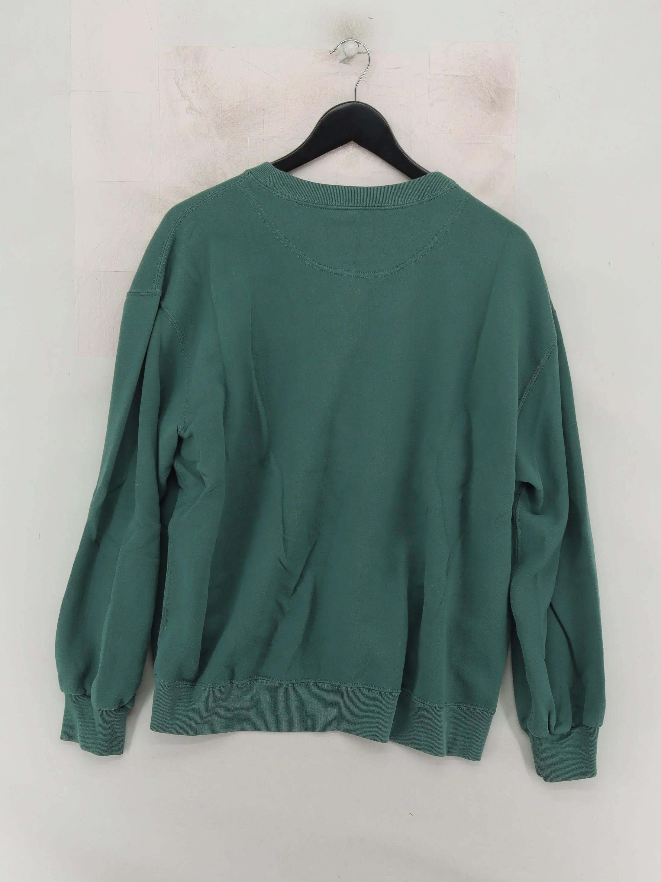 Abercrombie & Fitch Women's Hoodie L Green Cotton with Polyester Pullover - Image 2