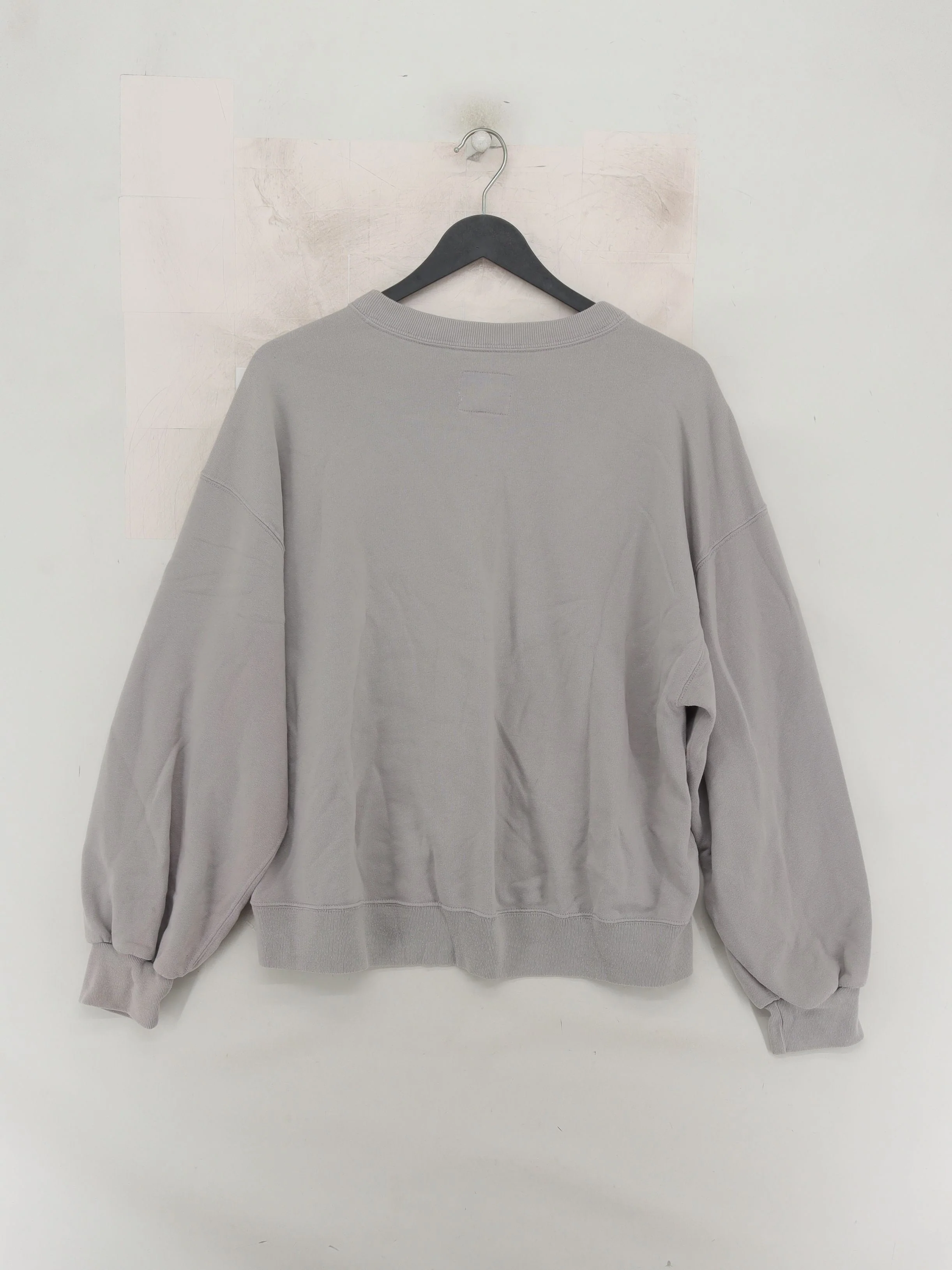 Abercrombie & Fitch Women's Hoodie L Grey Graphic Cotton with Polyester Pullover - Image 2