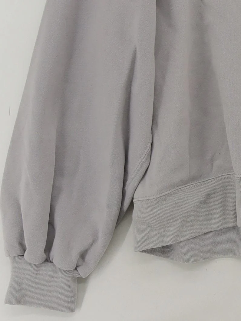 Abercrombie & Fitch Women's Hoodie L Grey Graphic Cotton with Polyester Pullover - Image 4