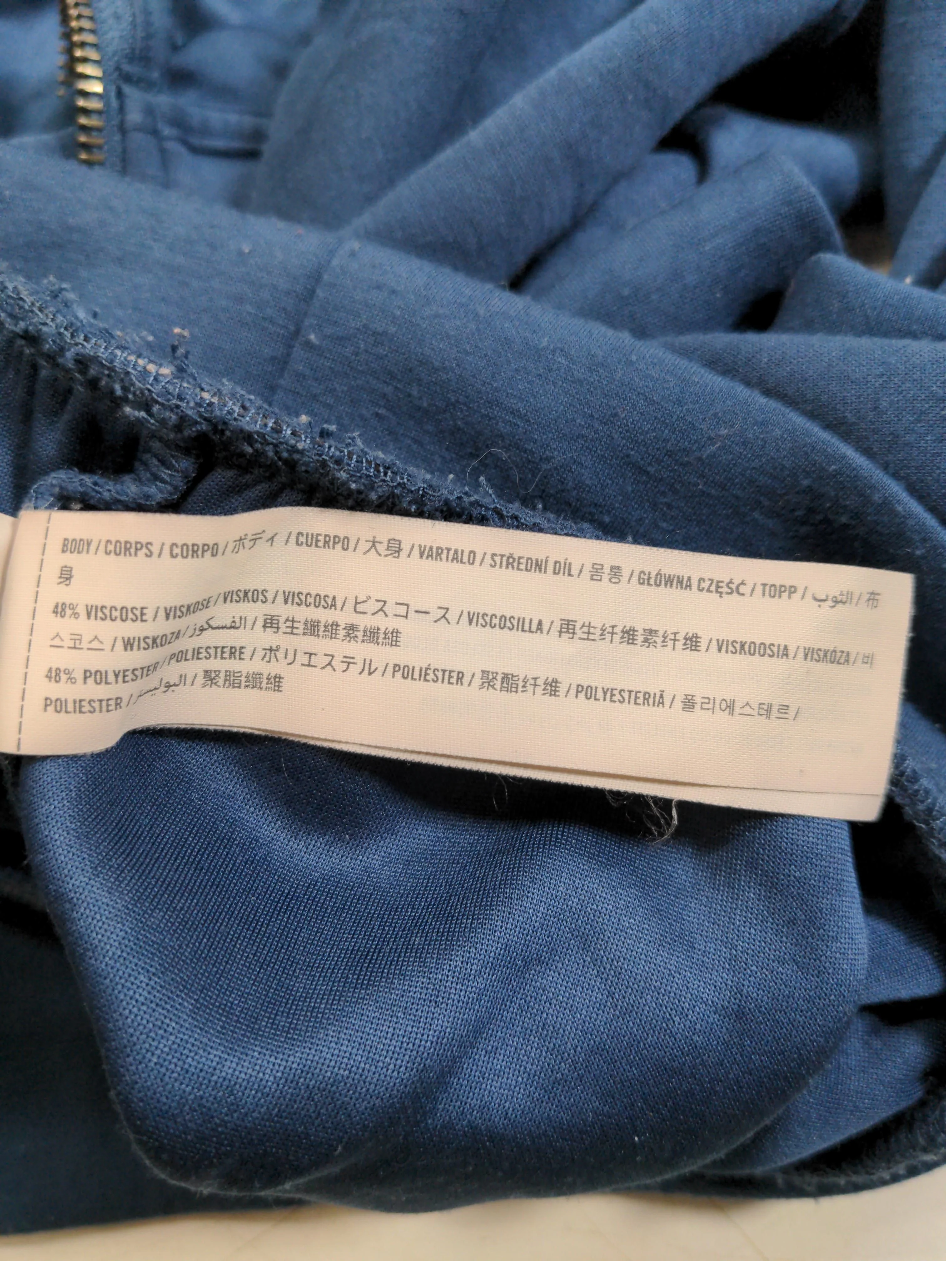 Abercrombie & Fitch Women's Hoodie M Blue Viscose with Polyester Pullover - Image 6