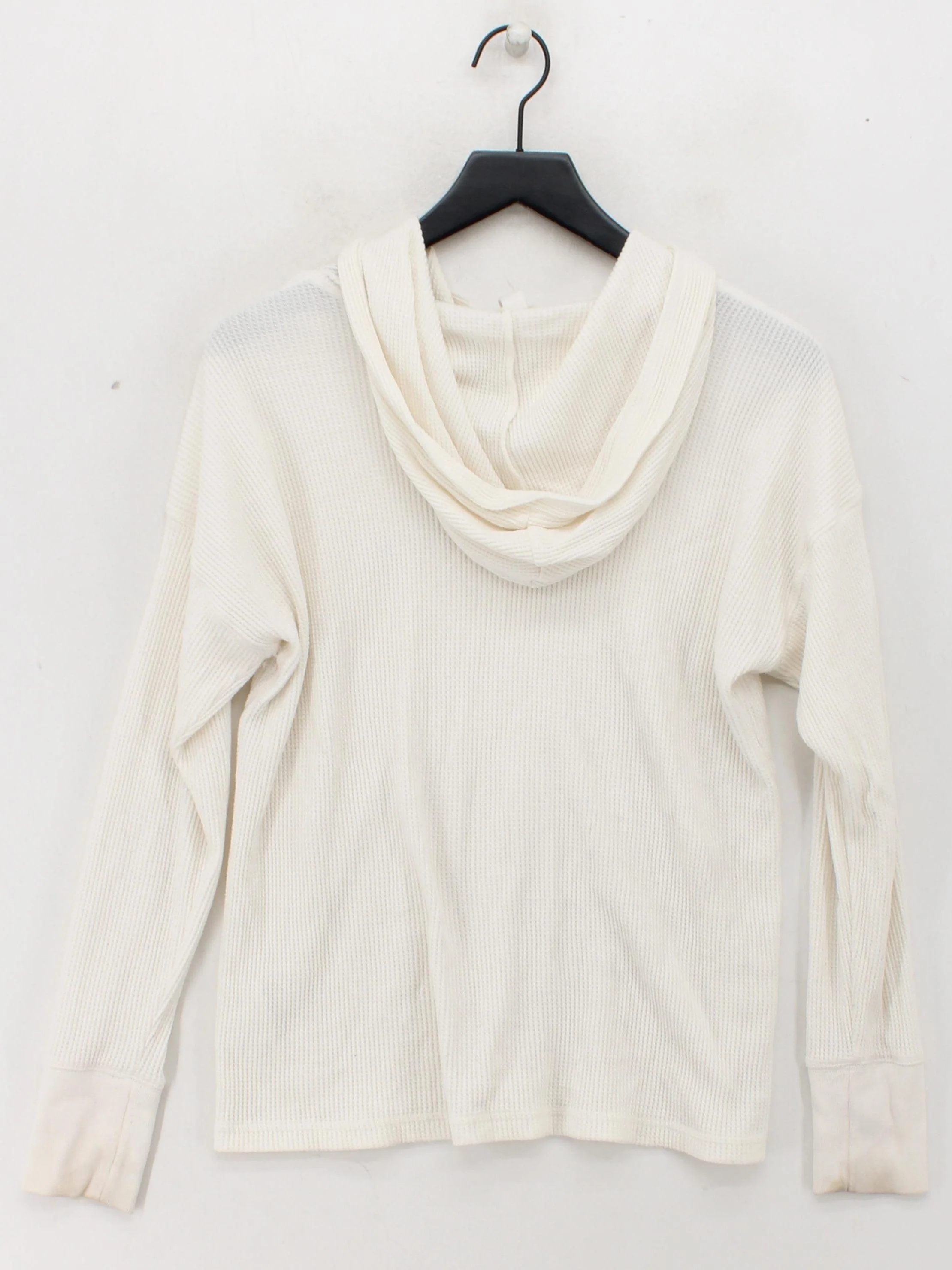 Abercrombie & Fitch Women's Hoodie M White Cotton with Polyester Pullover - Image 2