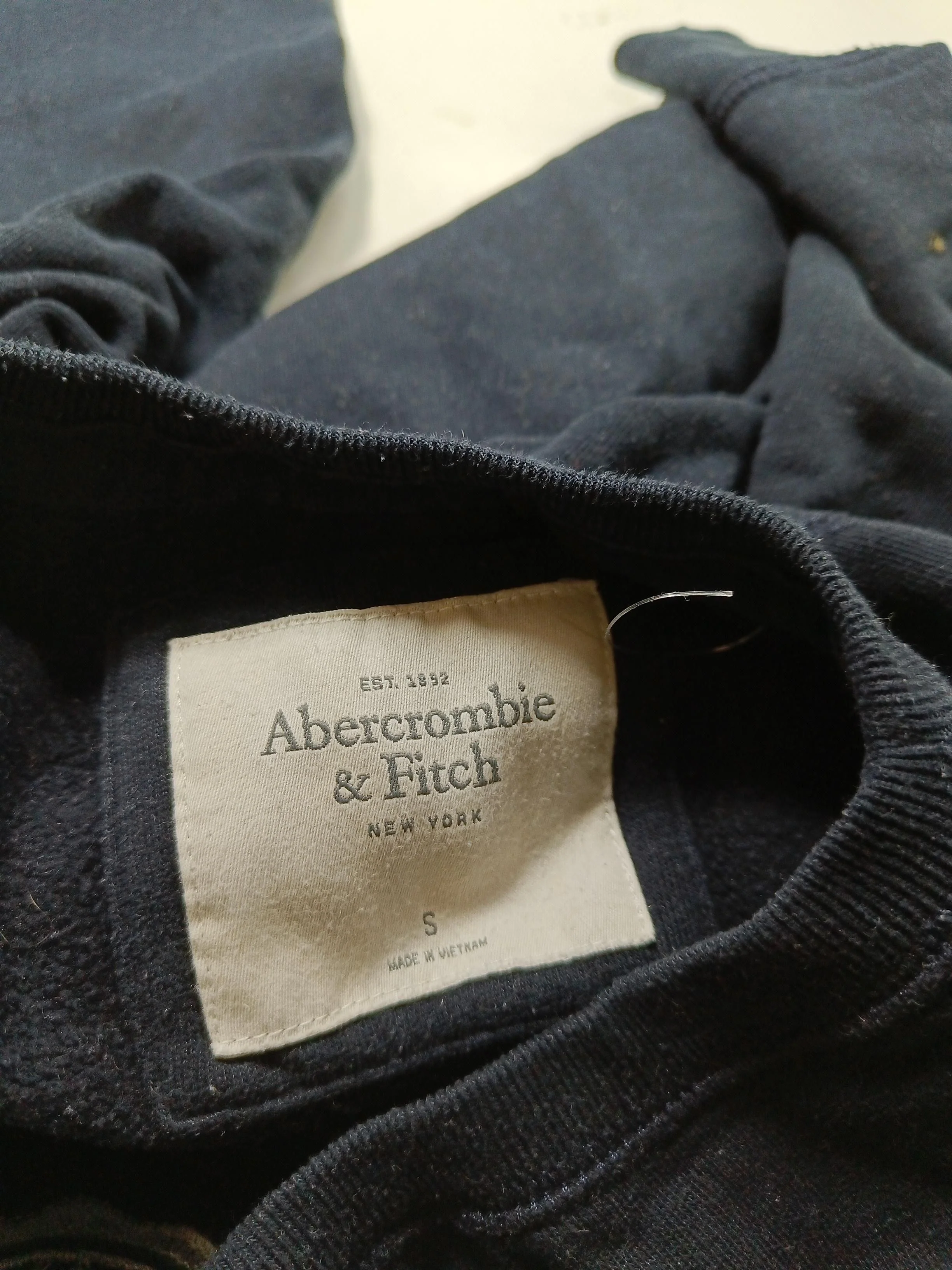 Abercrombie & Fitch Women's Hoodie S Blue Graphic Cotton with Polyester Pullover - Image 5