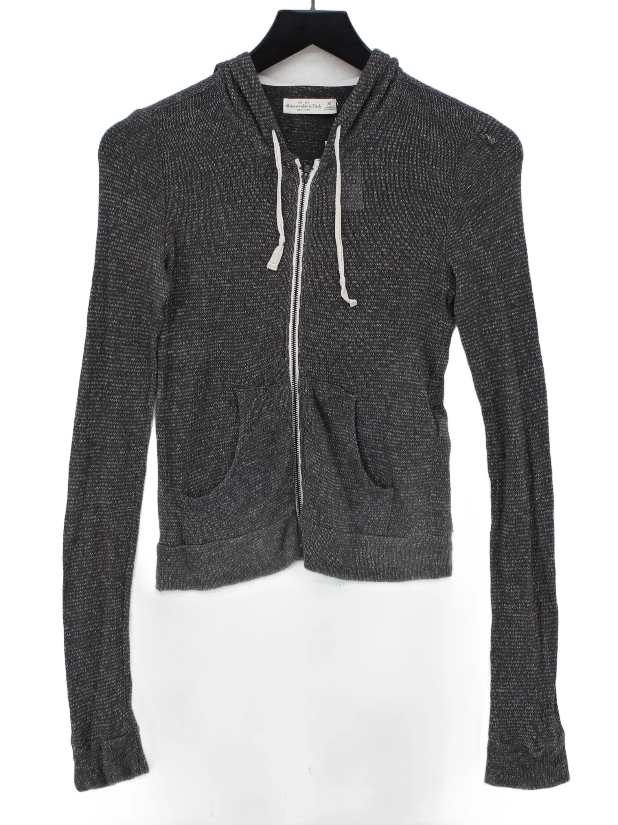 Abercrombie & Fitch Women's Hoodie XXS Grey Lyocell Modal