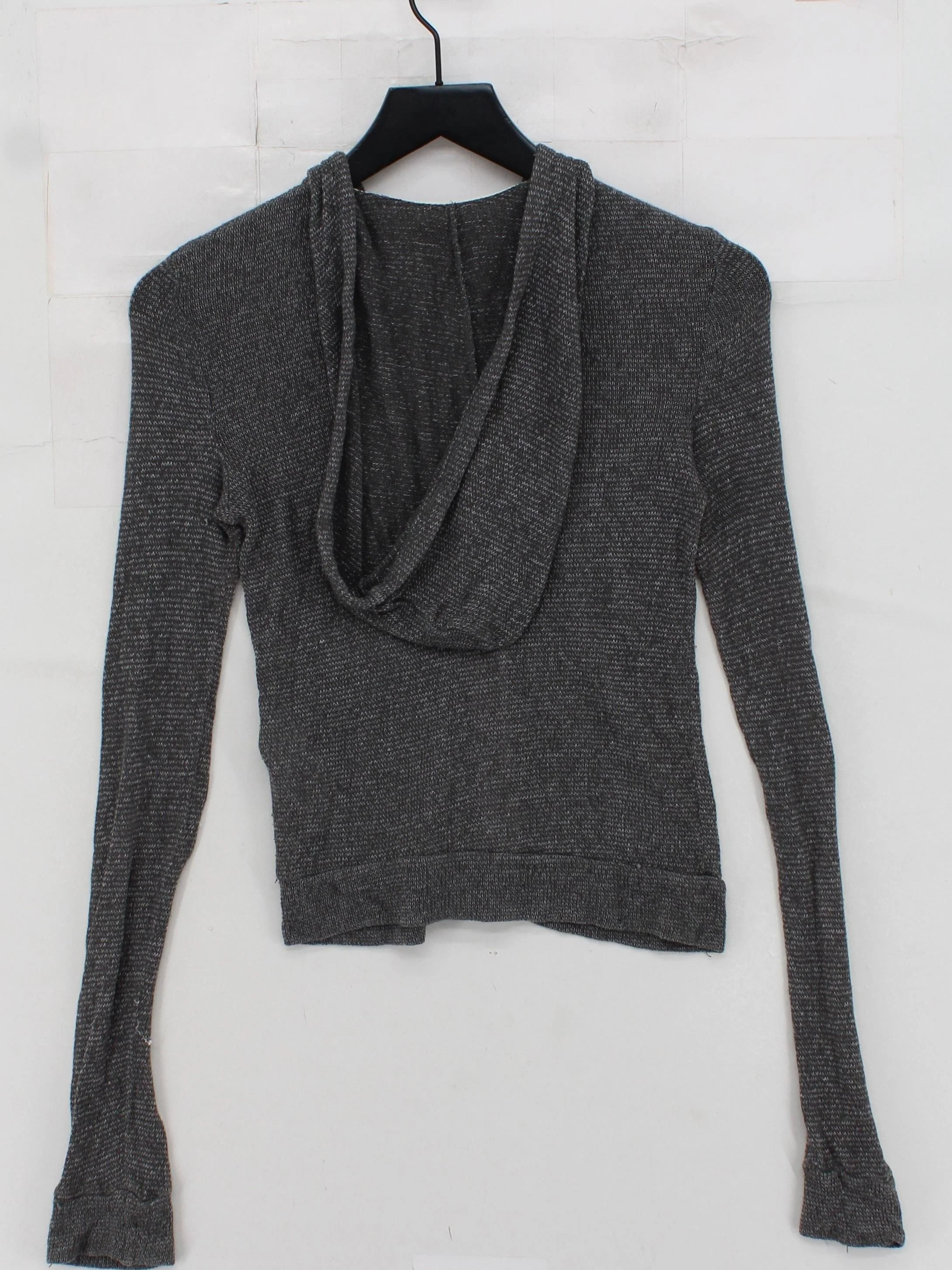 Abercrombie & Fitch Women's Hoodie XXS Grey Lyocell Modal - Image 2