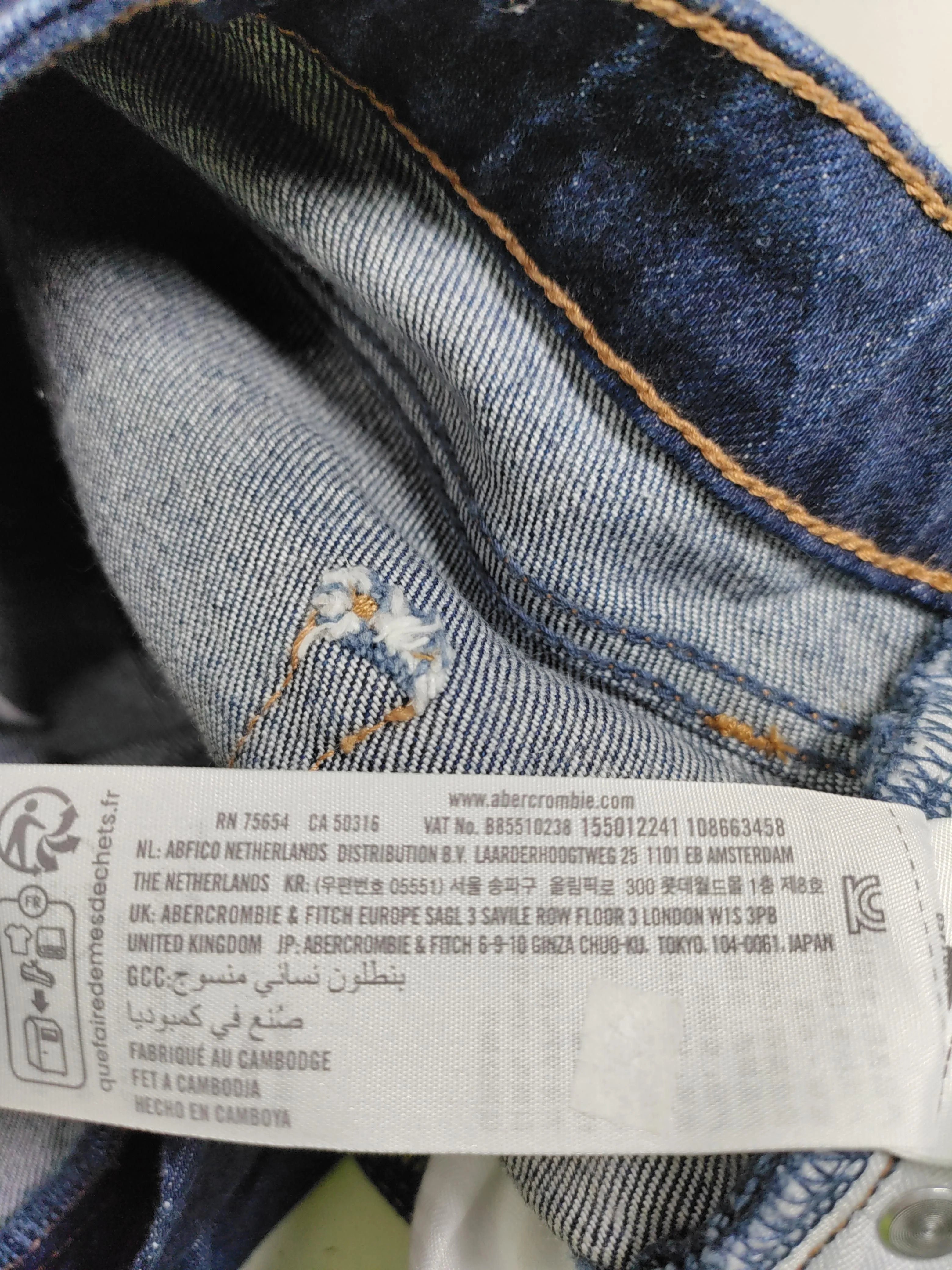 Abercrombie & Fitch Women's Jeans UK 10 Blue 100% Cotton Straight - Image 6