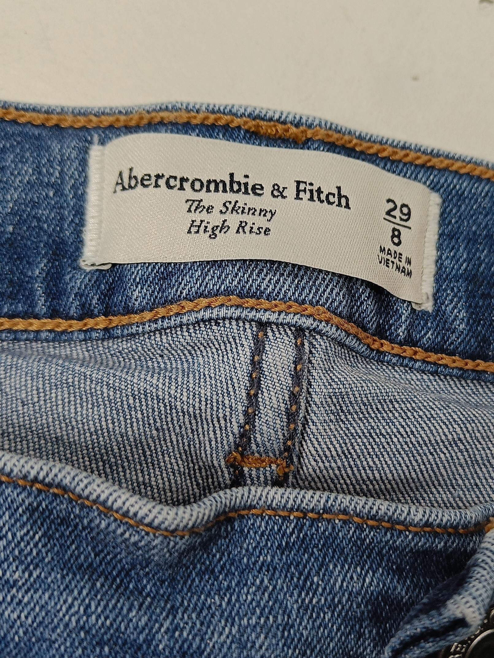 Abercrombie & Fitch Women's Jeans UK 12 Blue Cotton with Elastane Skinny - Image 5