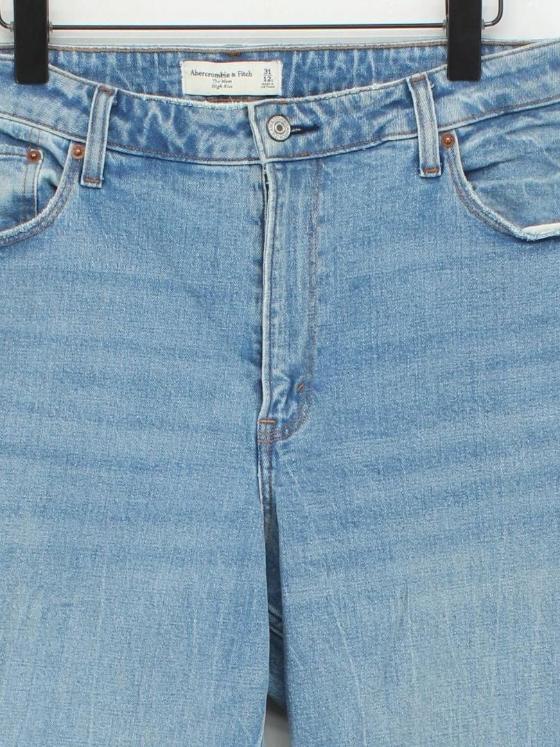 Abercrombie & Fitch Women's Jeans UK 16 Blue Cotton with Elastane Mom - Image 3