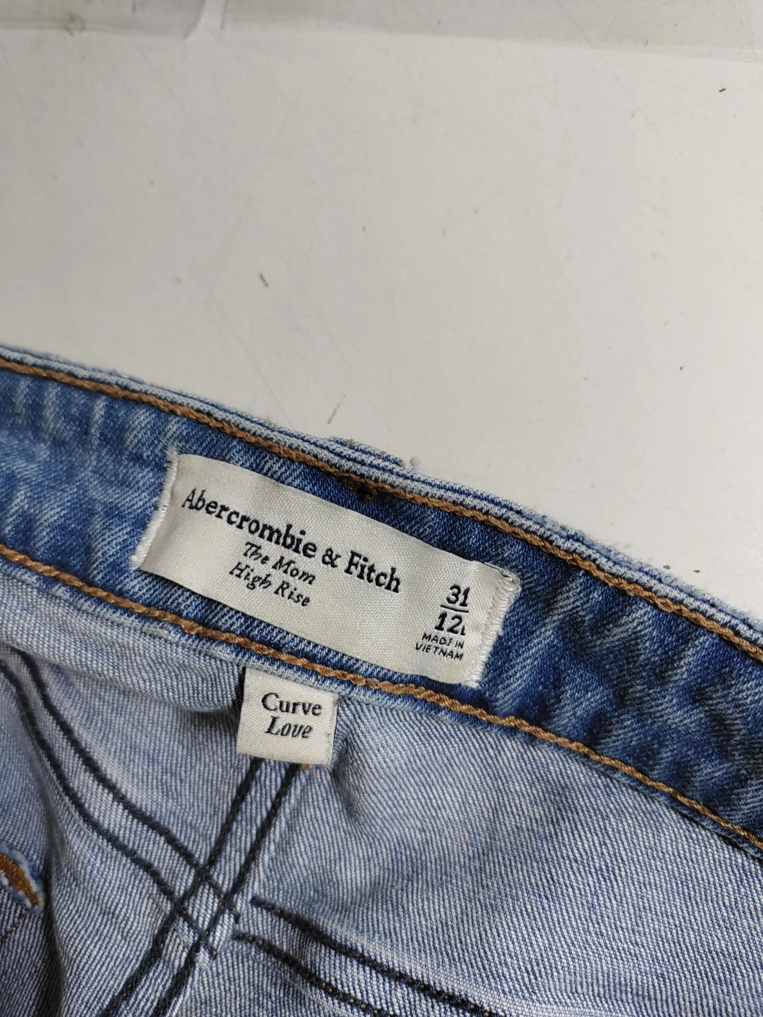 Abercrombie & Fitch Women's Jeans UK 16 Blue Cotton with Elastane Mom - Image 5