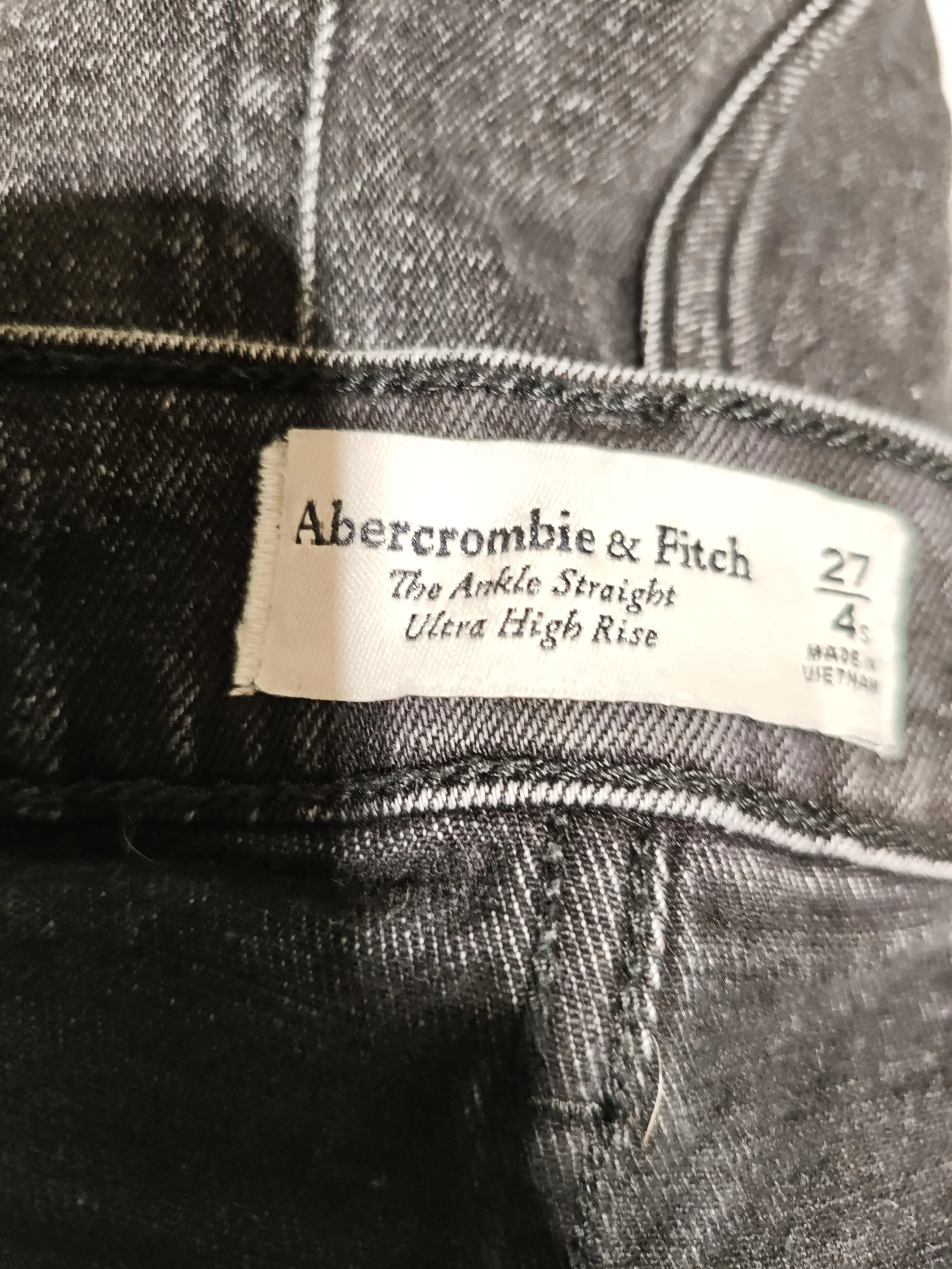 Abercrombie & Fitch Women's Jeans UK 8 Black Cotton with Elastane Straight - Image 5