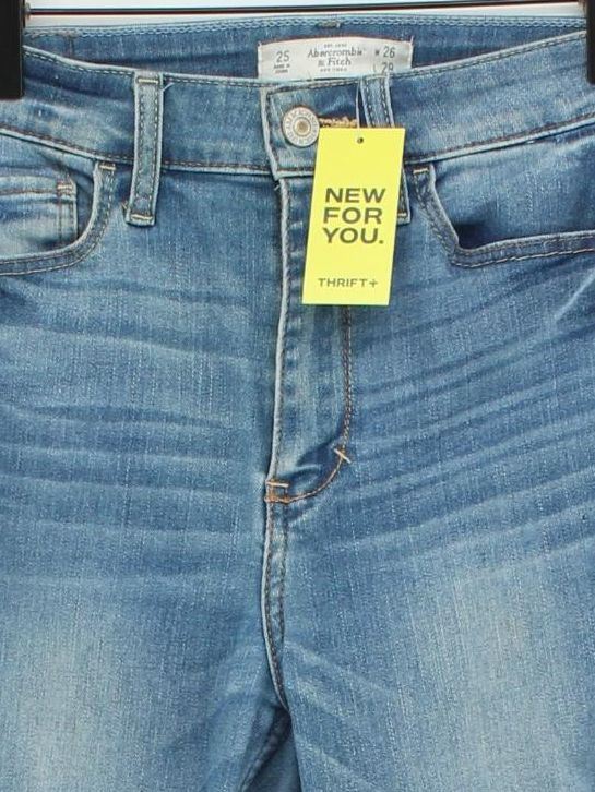 Abercrombie & Fitch Women's Jeans W 26 in Blue Cotton - Image 3