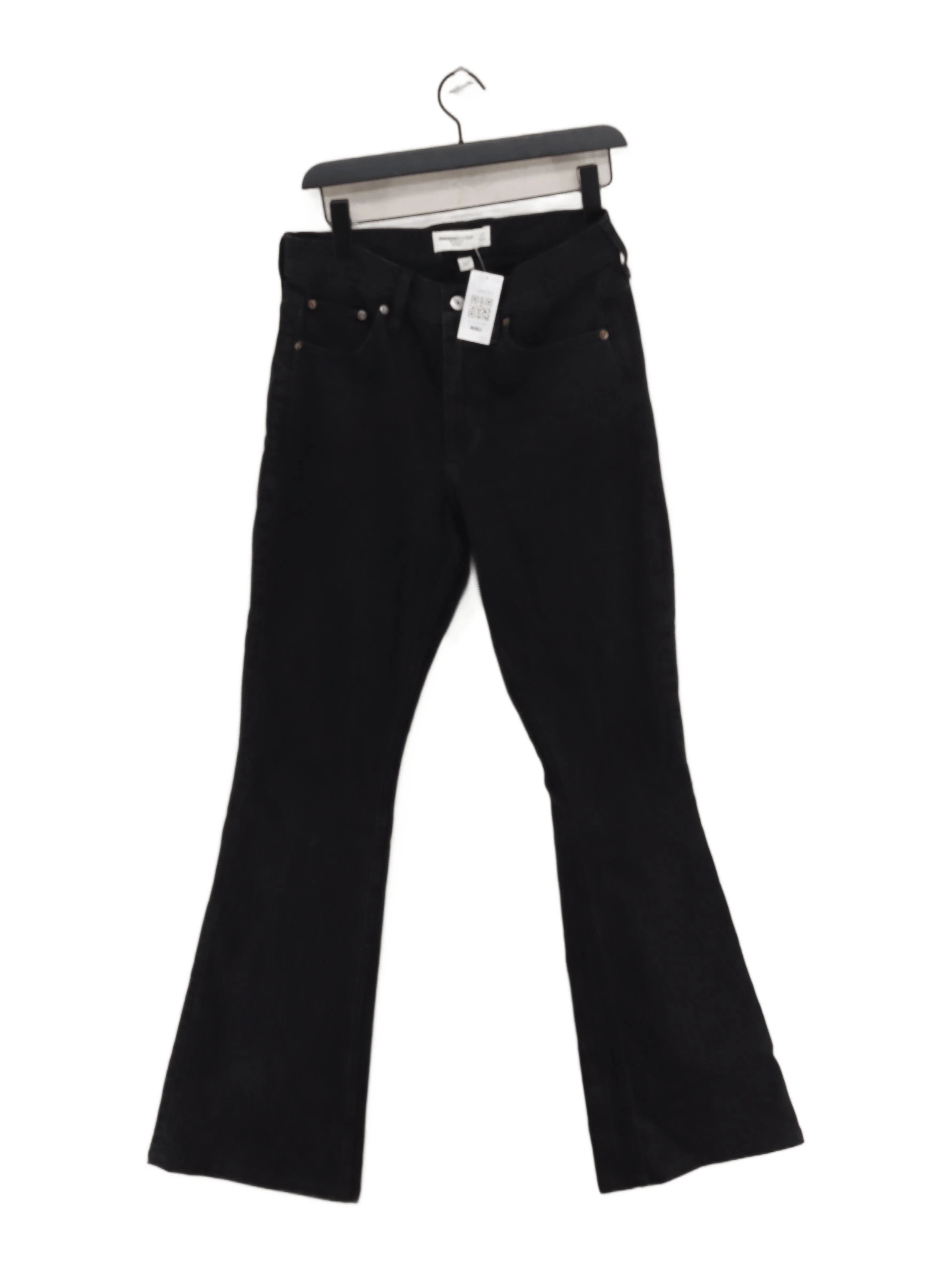 Abercrombie & Fitch Women's Jeans W 27 in Black Cotton with Elastane Flared