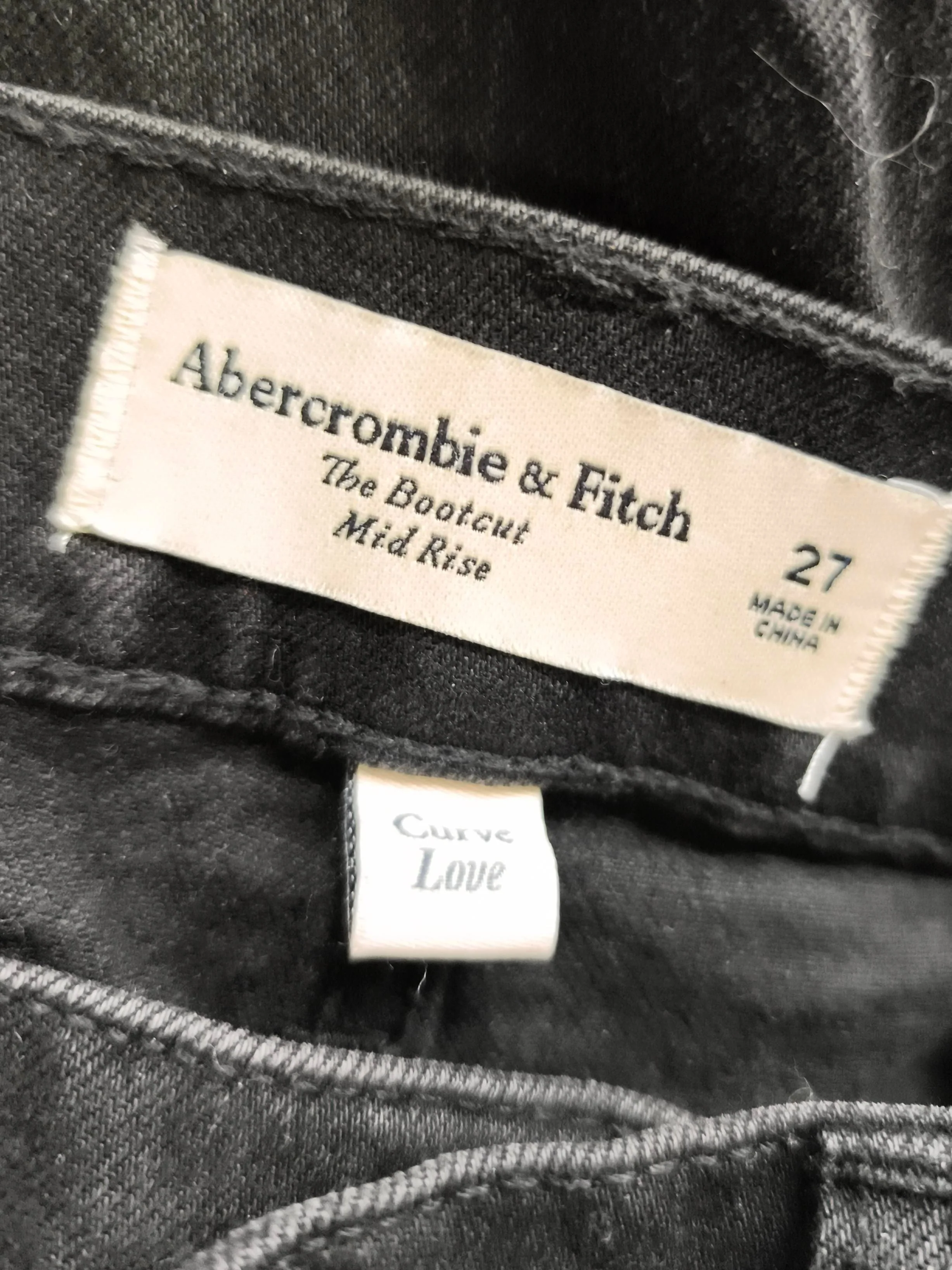 Abercrombie & Fitch Women's Jeans W 27 in Black Cotton with Elastane Flared - Image 6