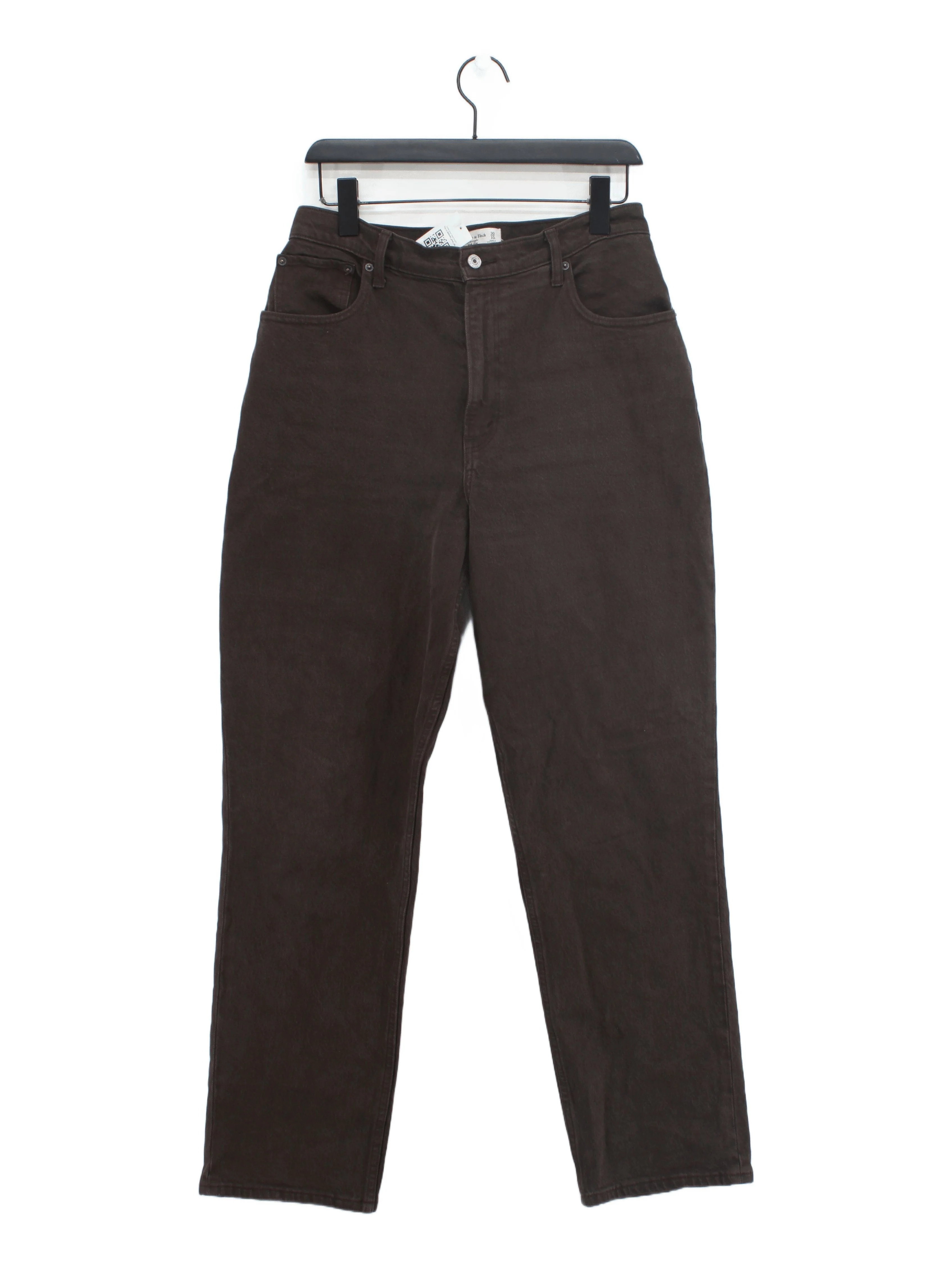 Abercrombie & Fitch Women's Jeans W 30 in Brown Cotton with Elastane Straight