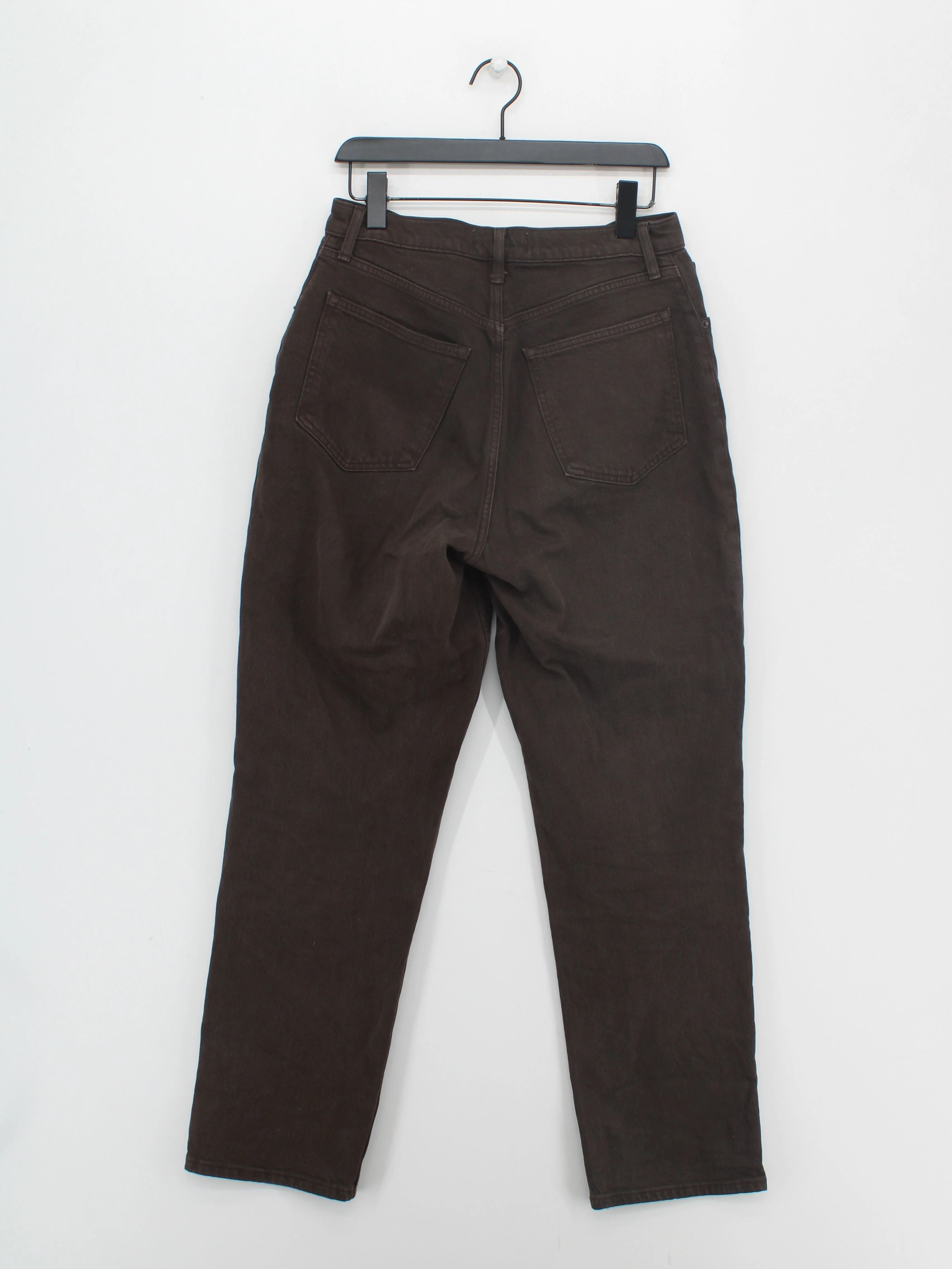 Abercrombie & Fitch Women's Jeans W 30 in Brown Cotton with Elastane Straight - Image 2