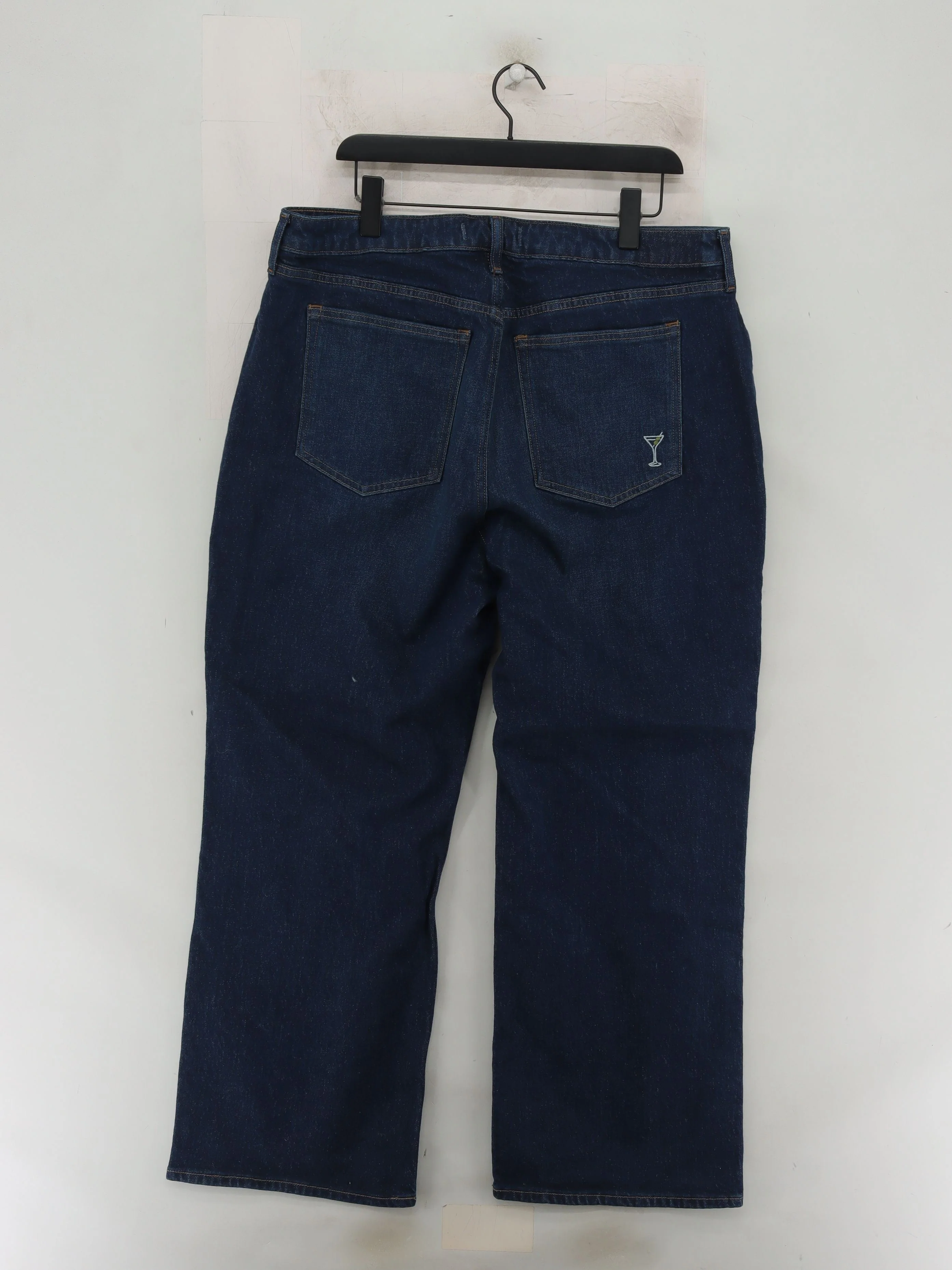 Abercrombie & Fitch Women's Jeans W 34 in Blue Cotton with Elastane Wide-Leg - Image 2