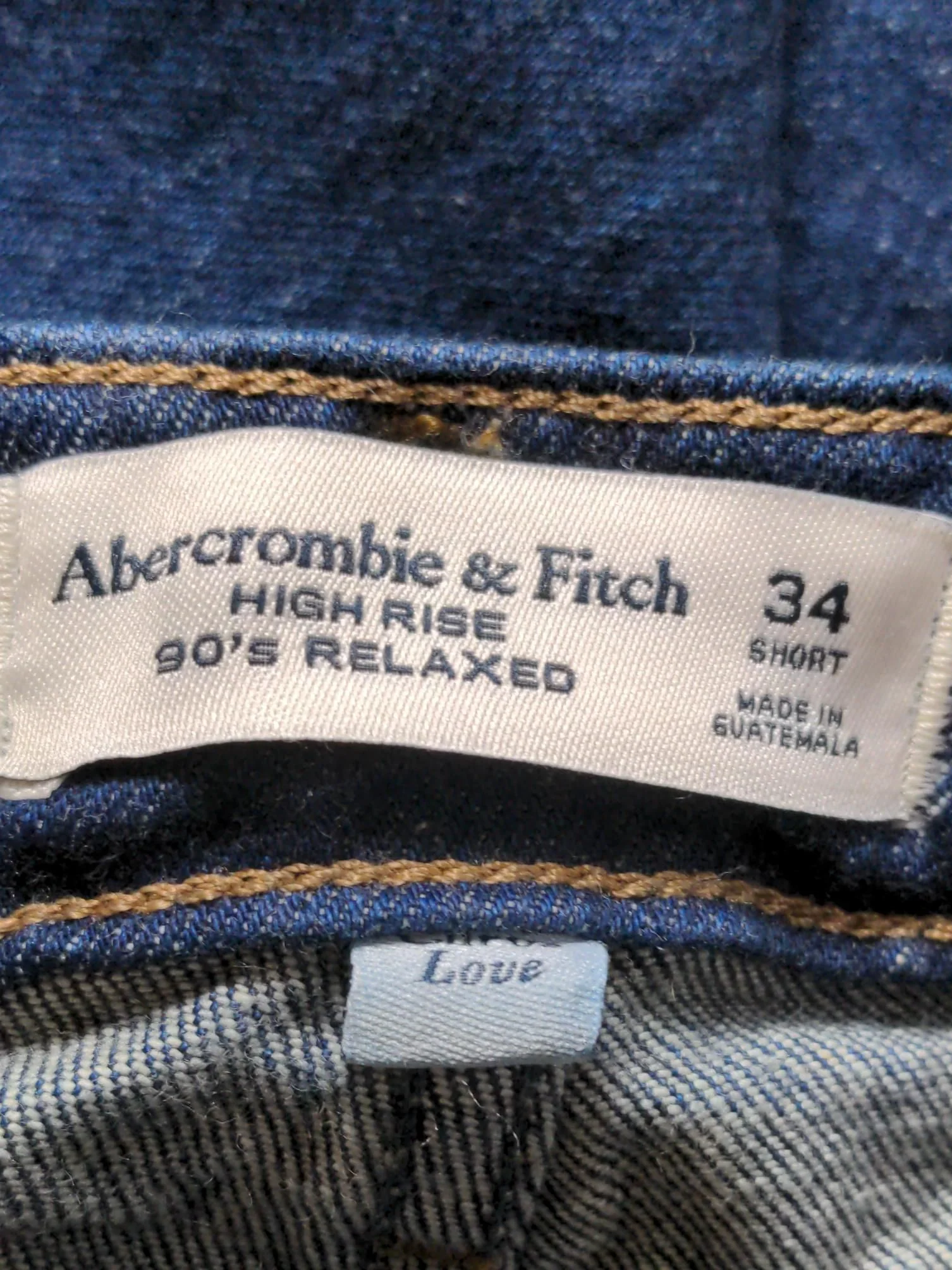 Abercrombie & Fitch Women's Jeans W 34 in Blue Cotton with Elastane Wide-Leg - Image 5