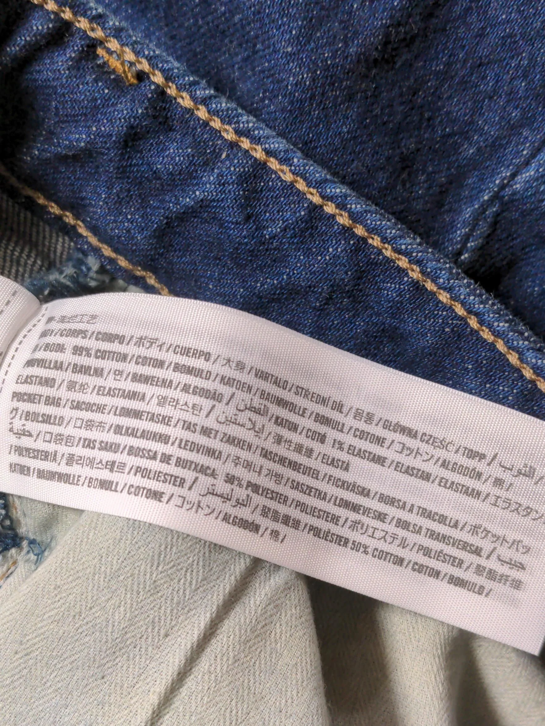 Abercrombie & Fitch Women's Jeans W 34 in Blue Cotton with Elastane Wide-Leg - Image 6