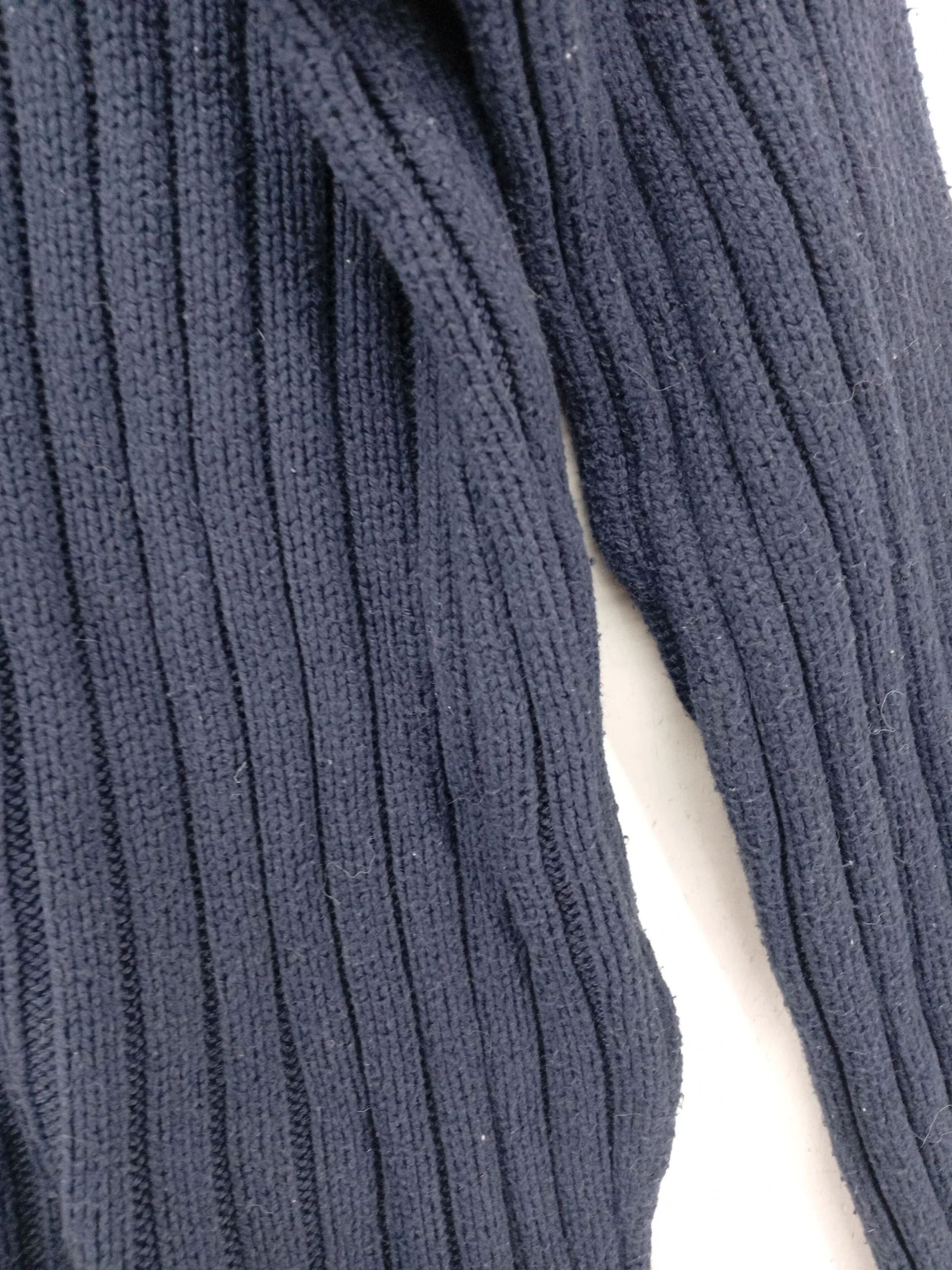 Abercrombie & Fitch Women's Jumper S Blue Cotton with Nylon Mock Neck Pullover - Image 5