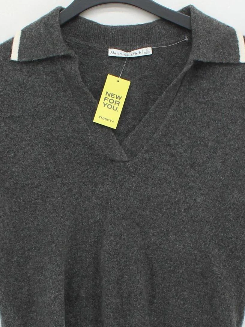 Abercrombie & Fitch Women's Jumper S Grey Polyester - Image 3