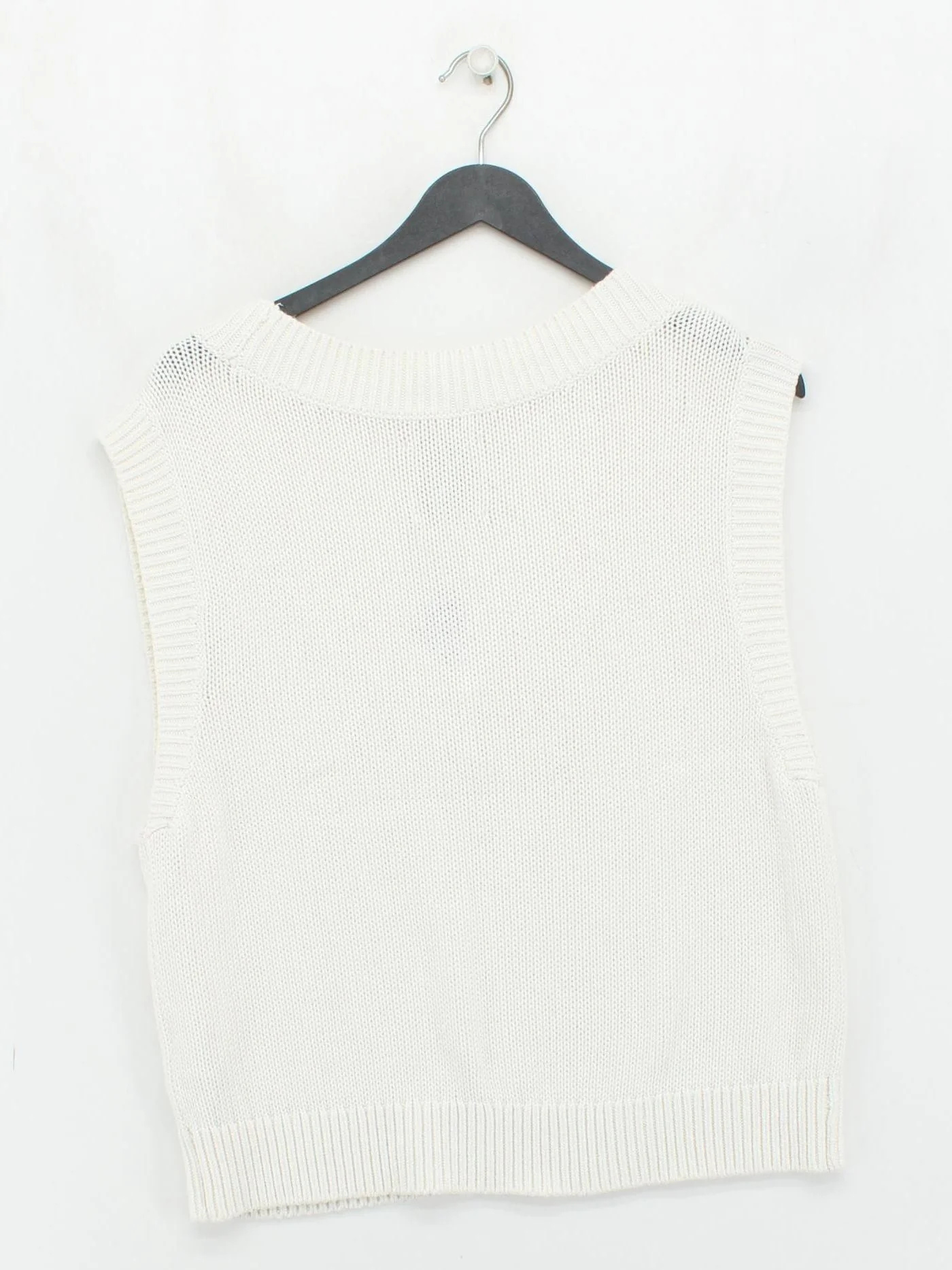 Abercrombie & Fitch Women's Jumper S White Cotton with Nylon, Viscose Vest - Image 2