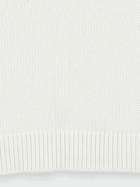 Abercrombie & Fitch Women's Jumper S White Cotton with Nylon, Viscose Vest - Image 4