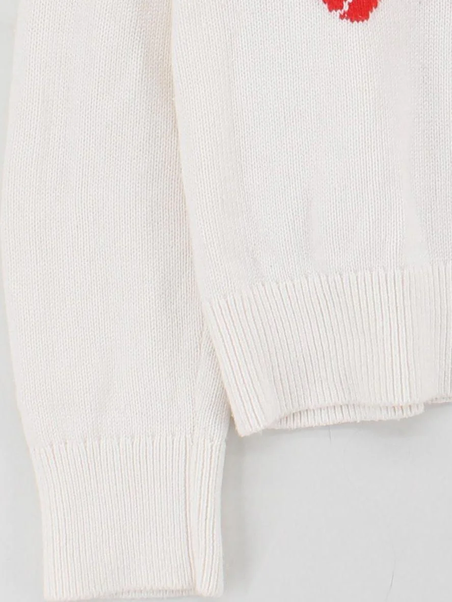 Abercrombie & Fitch Women's Jumper S White Cotton with Viscose, Nylon Pullover - Image 4