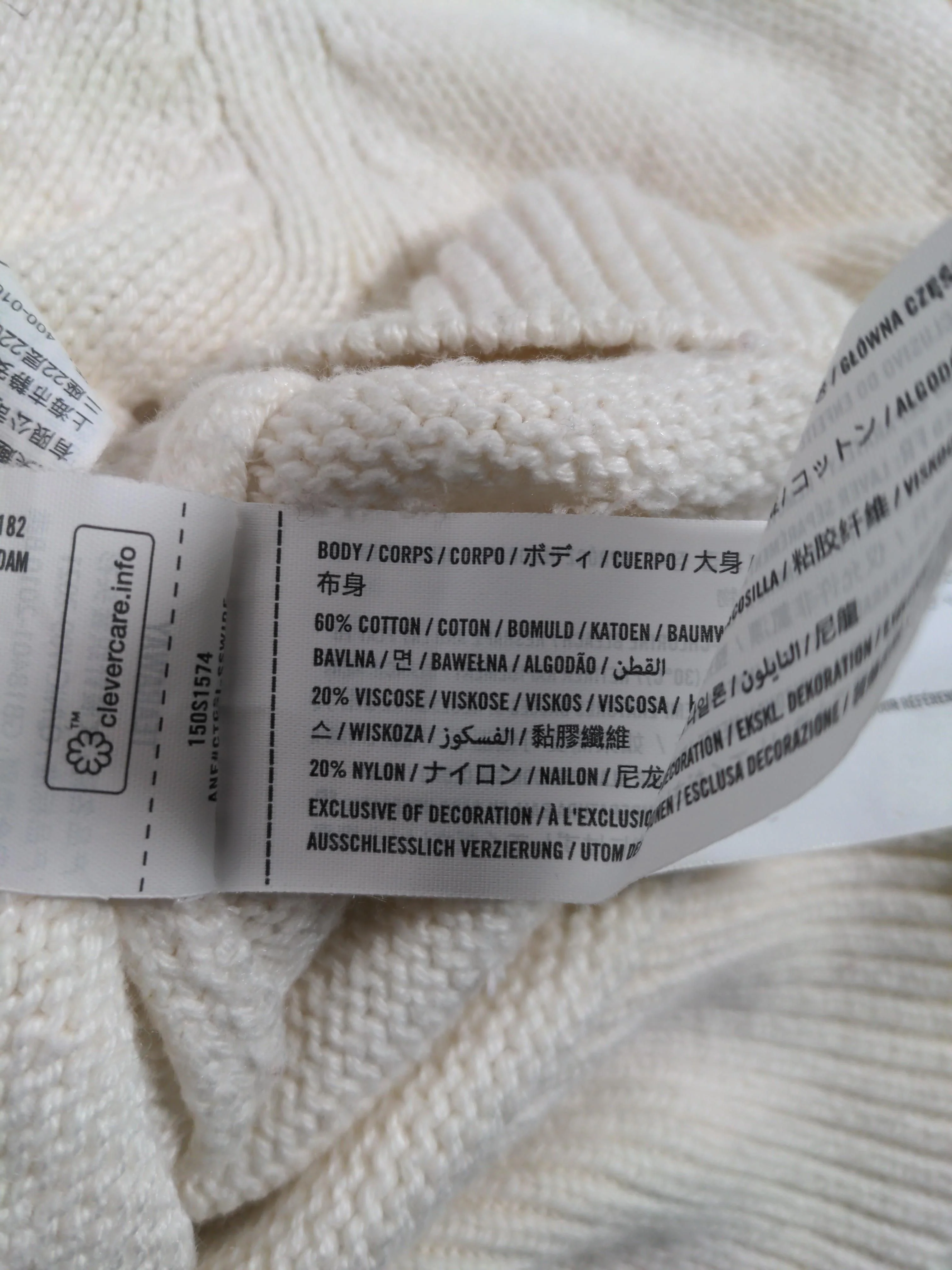 Abercrombie & Fitch Women's Jumper S White Cotton with Viscose, Nylon Pullover - Image 6